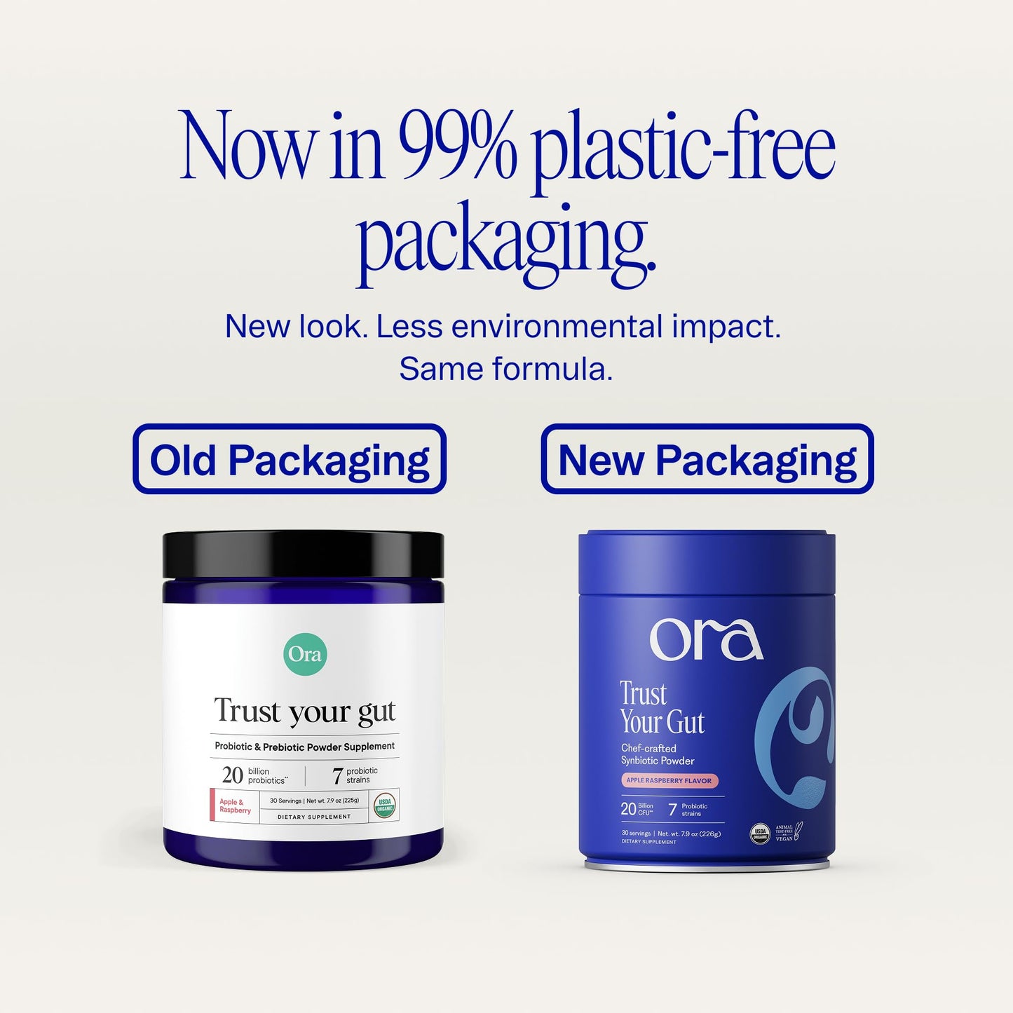 Ora Organic Prebiotic and Probiotic Powder Supplement, 7.9 Ounce