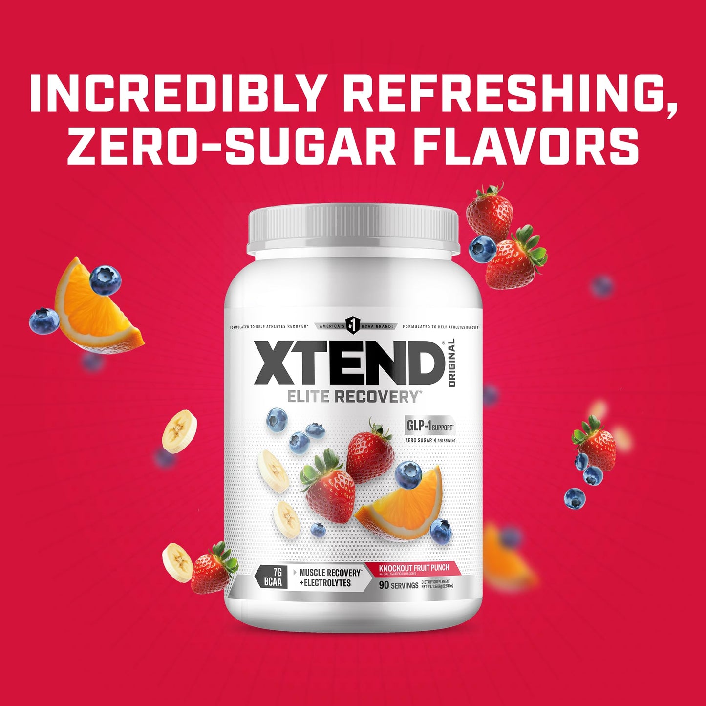 Xtend Original BCAA Powder, Fruit Punch, 90 Servings