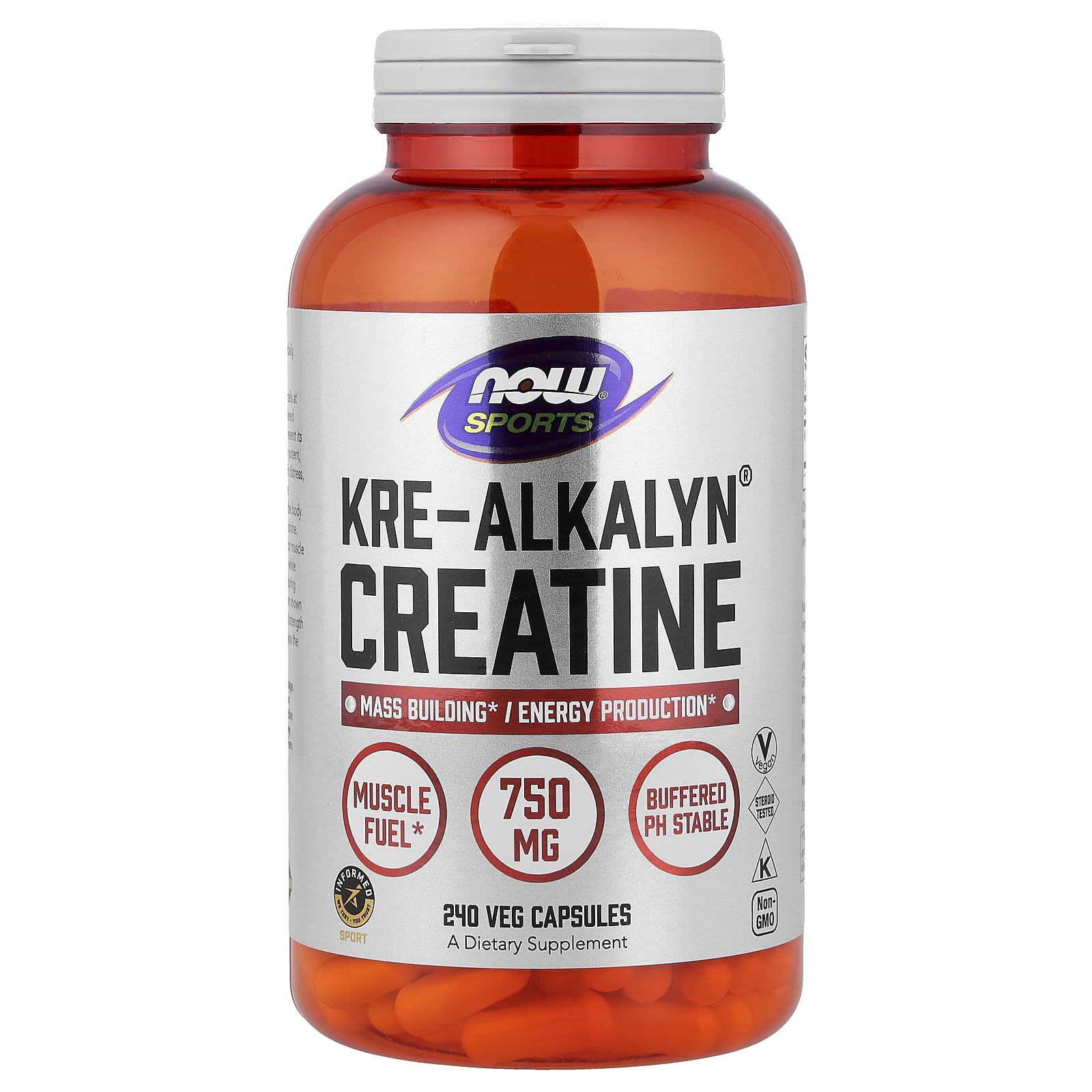 NOW Foods Kre-Alkalyn Creatine Capsules 240