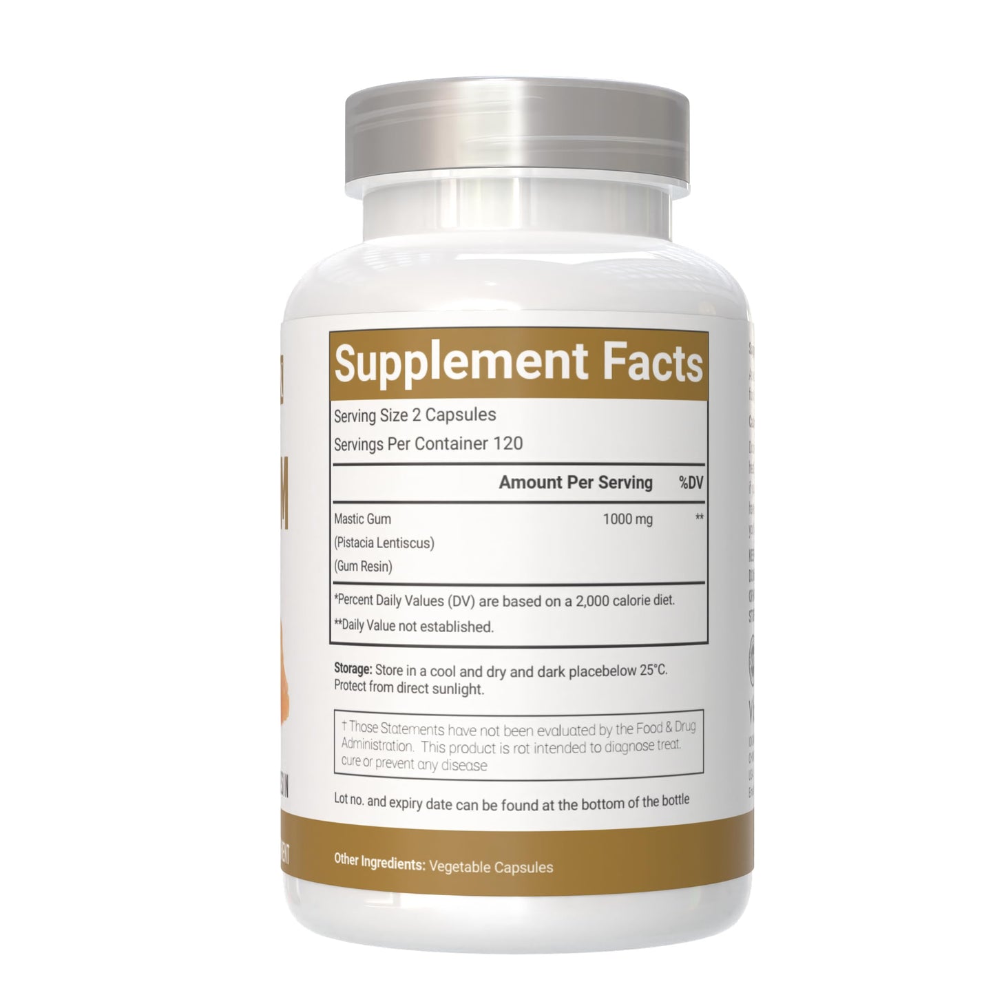 VitaCosmoX Mastic Gum Capsules, 1000 mg, 240 Count