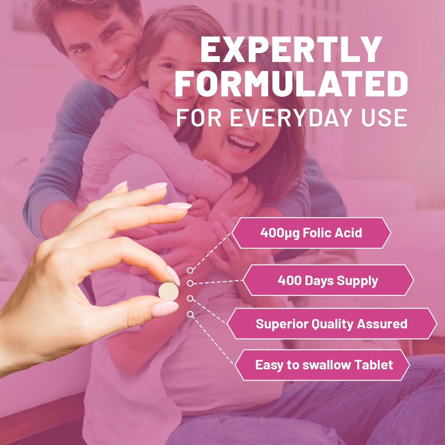 PH PROWISE Healthcare Folic Acid Tablets 400 mcg, 400 Count