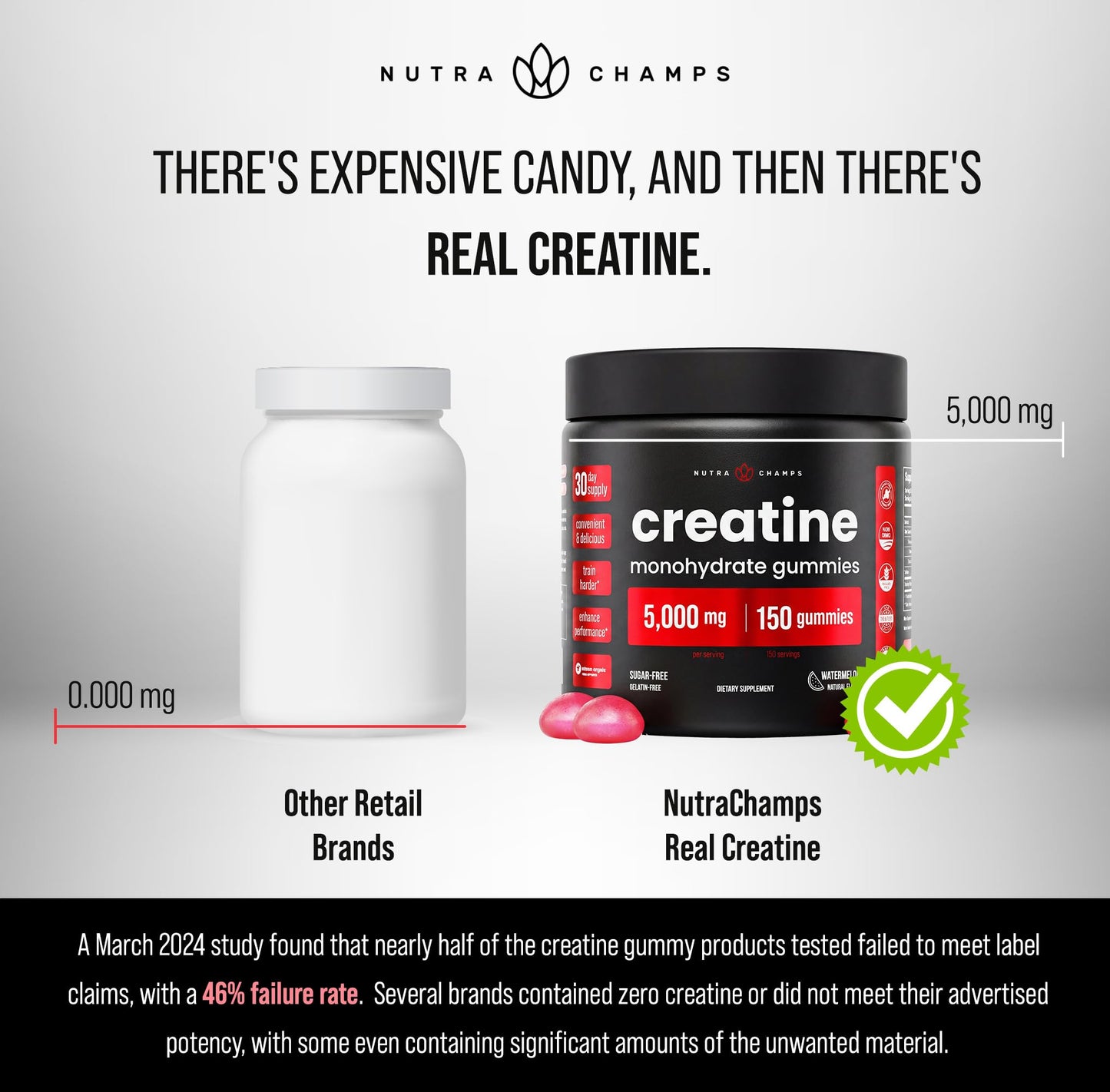 NutraChamps Creatine Gummies 150 Gummies
