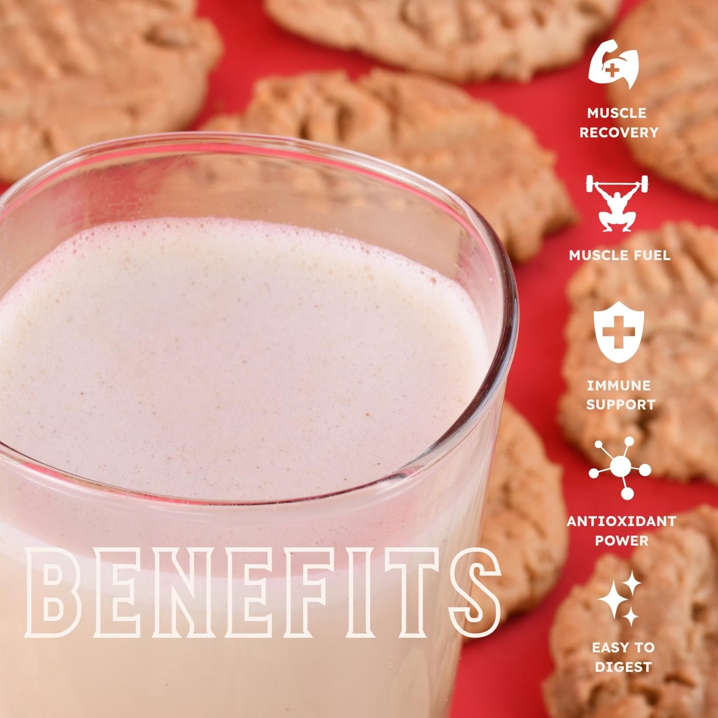 Earth Fed Muscle Crunch Time Grass Fed Whey Protein Isolate Powder - Peanut Butter Cookie, 32 Servings