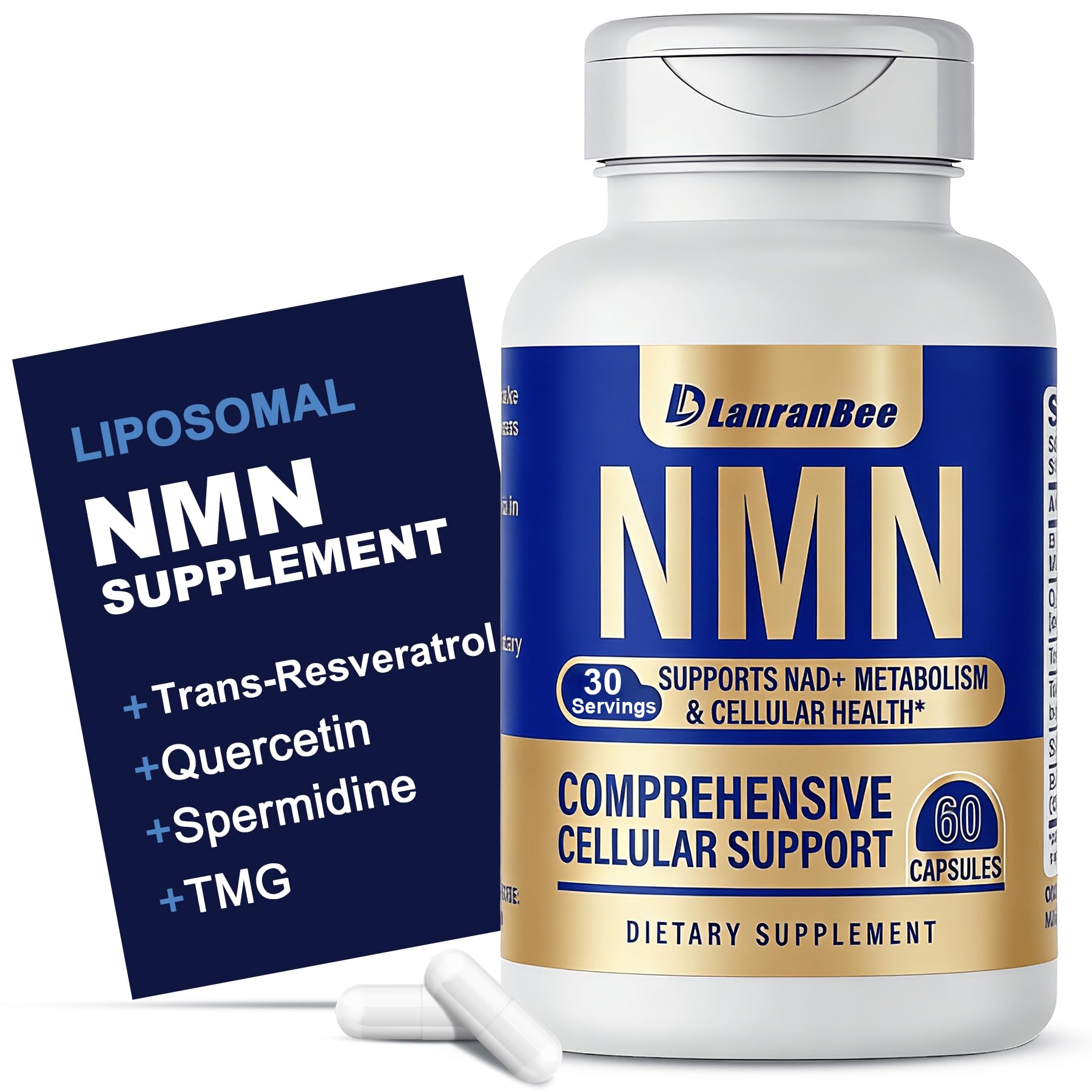 LanranBee Liposomal NMN Supplement Complex 60 Capsules