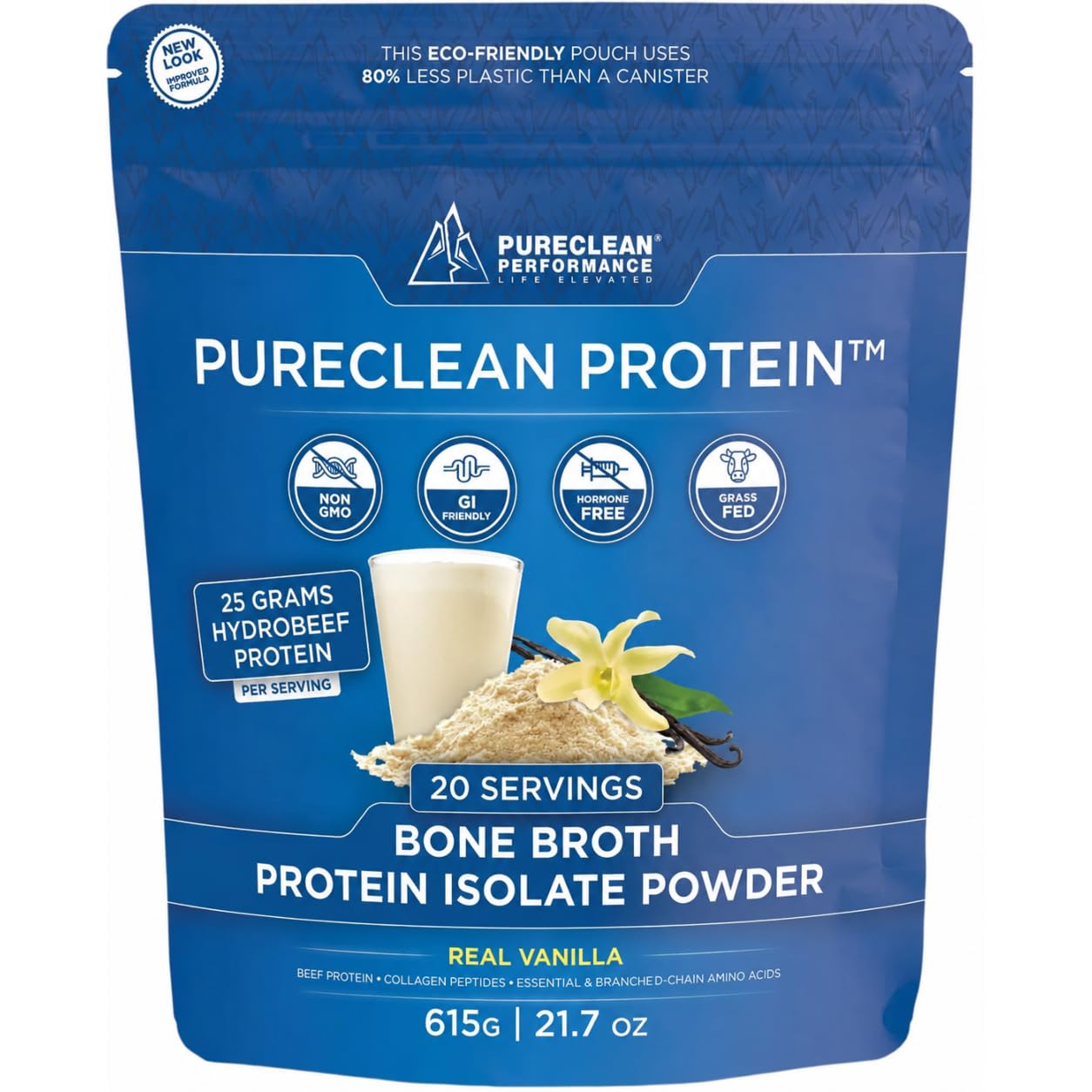 PureClean Performance Protein – 500g Beef + Collagen ISOLATE Powder, 21.7 oz