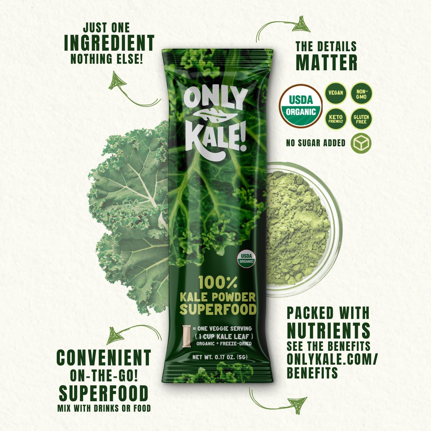 OnlyKale Kale Powder Powder 2.64 Ounce