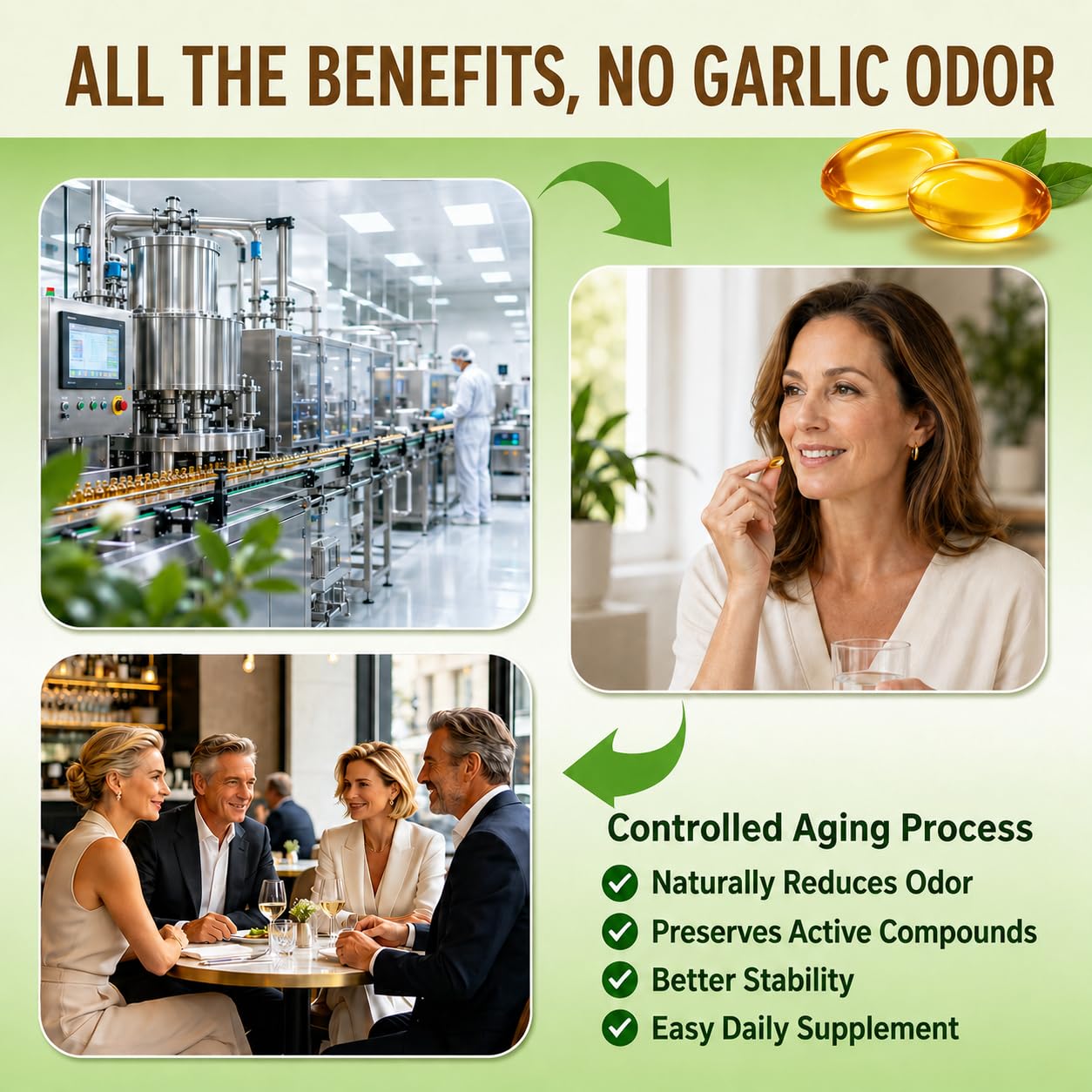 GZ HAOYUAN Odorless Aged Garlic Extract Softgels, 240 Count