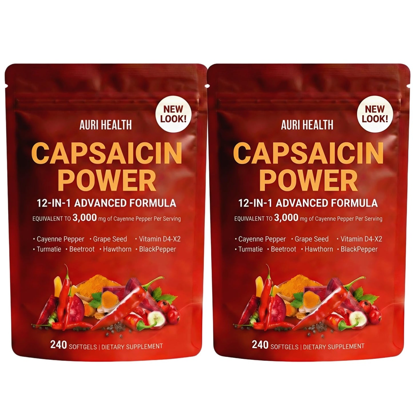 Auri Health Cayenne Pepper Softgels 300 Count
