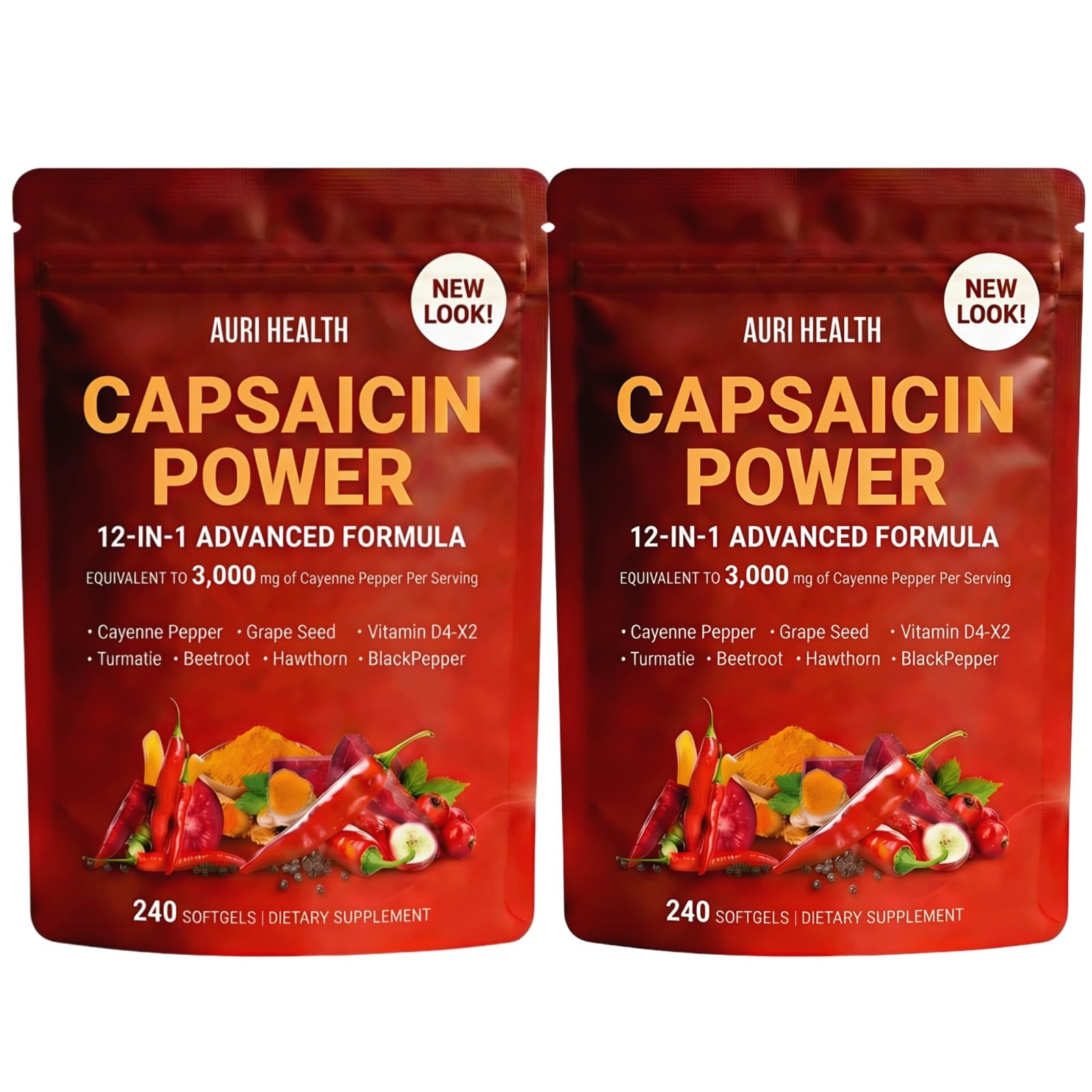 Auri Health Cayenne Pepper Softgels 300 Count