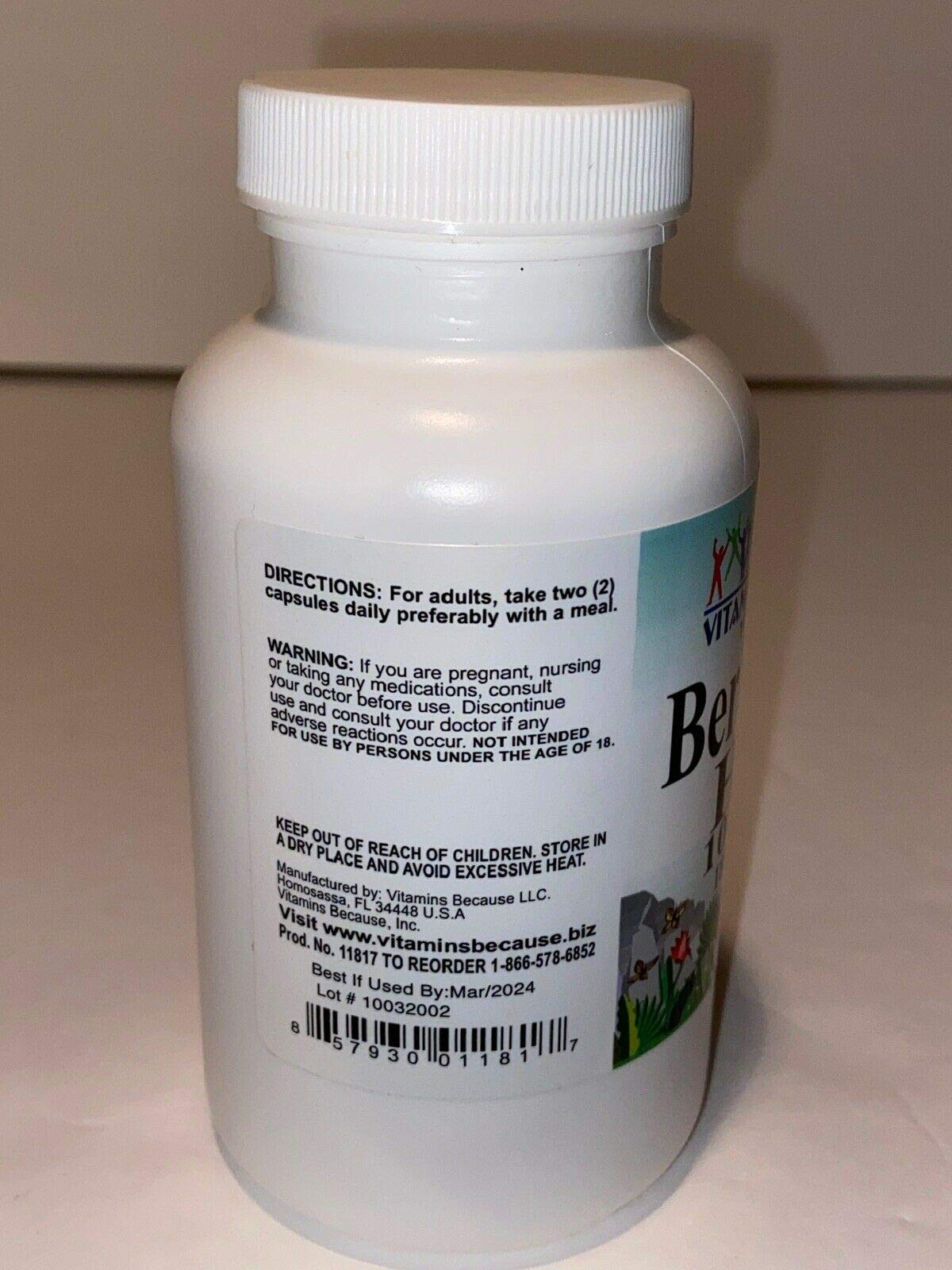 Vitamins Because Berberine Capsule 180 Capsules