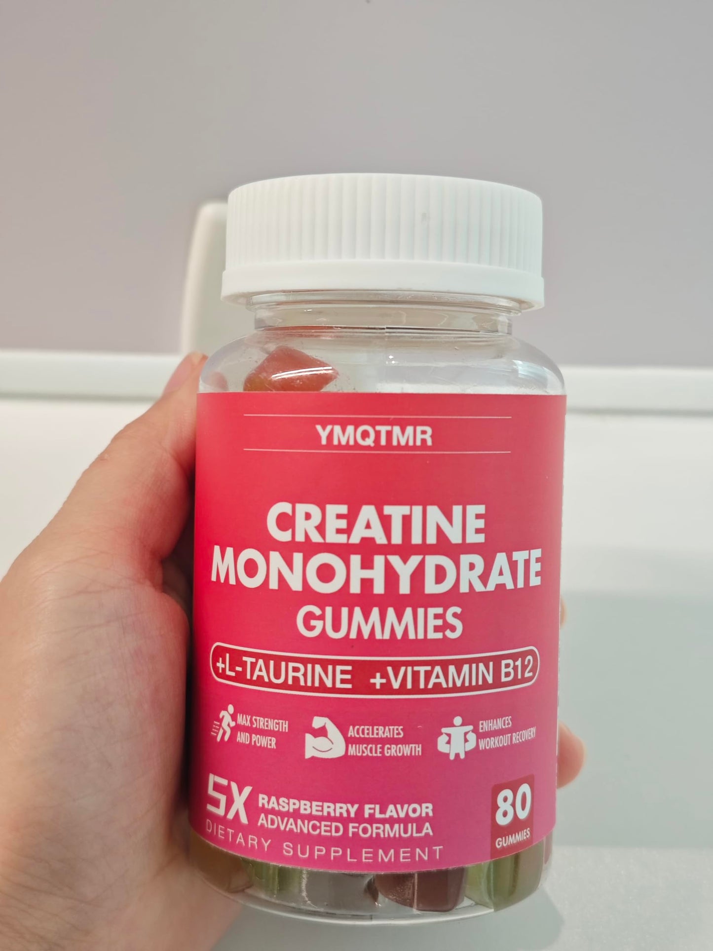 YMQTMR Creatine Monohydrate Gummies 80 Count