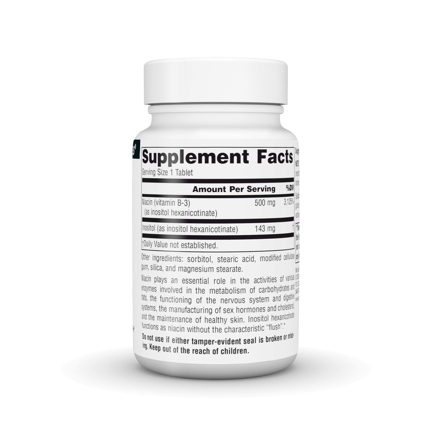 Source Naturals No-Flush Niacin, B-3, 500 mg Tablet, 60 Tablets