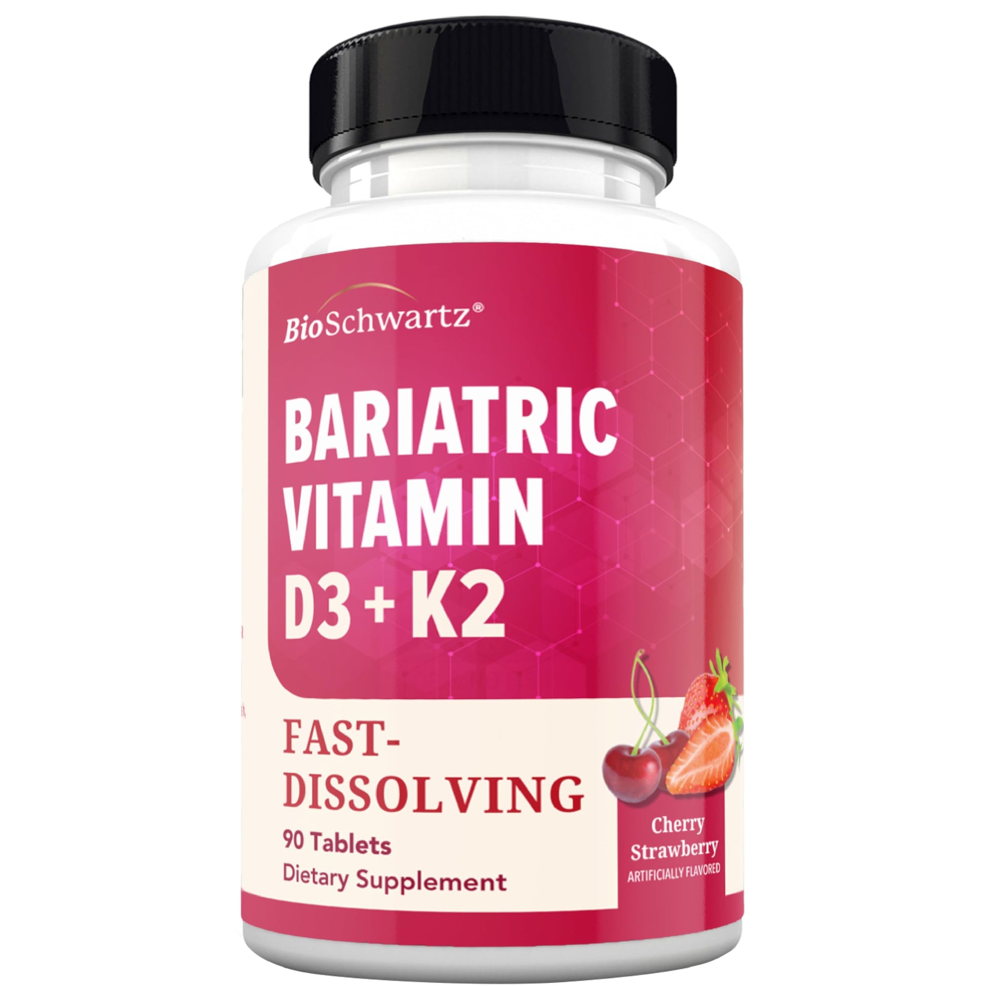 BioSchwartz Bariatric D3 K2 Dissolvable Tablets, 90 Tablets