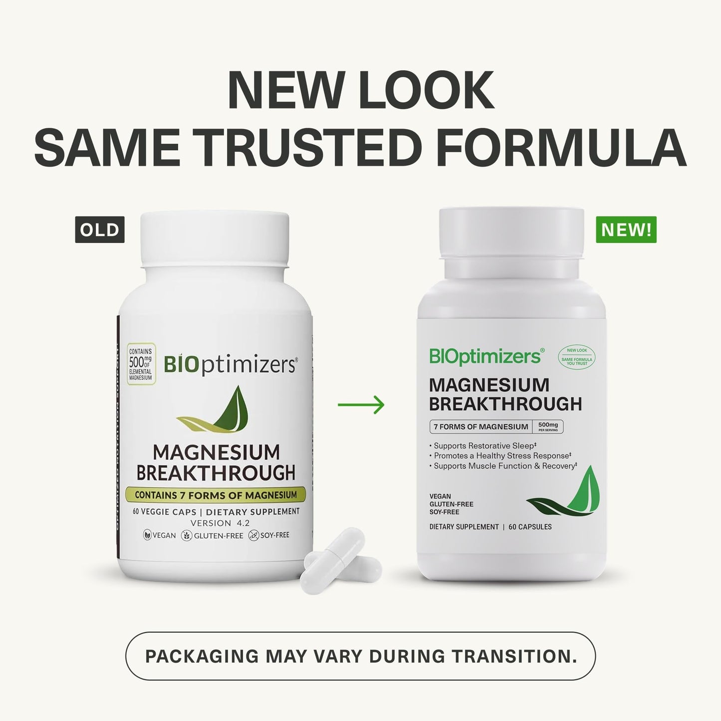 BIOptimizers Magnesium Breakthrough 500mg, 60 Capsules