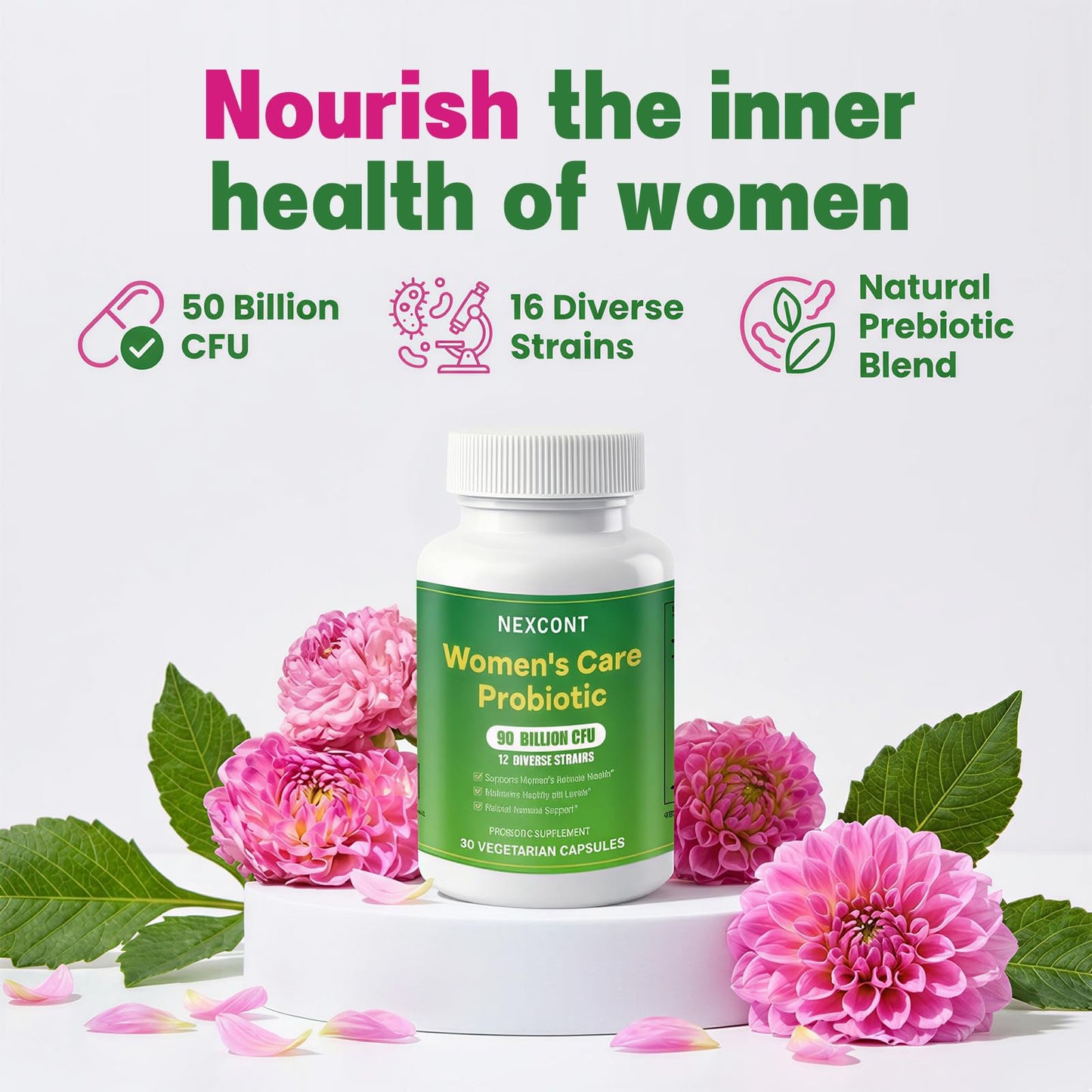 Oopeatol Probiotics for Women 90 Billion CFU 12 Strains Capsules, 30 Count