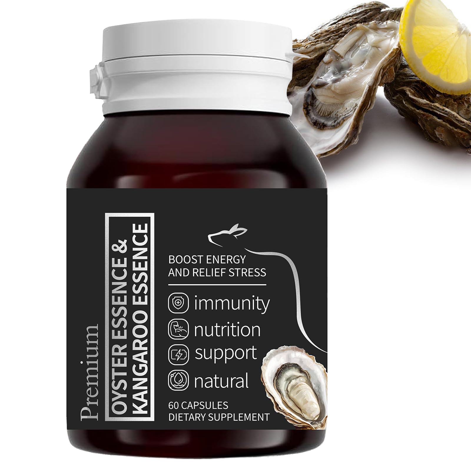 Peehss Oyster Extract Zinc Capsules, 60 Capsules