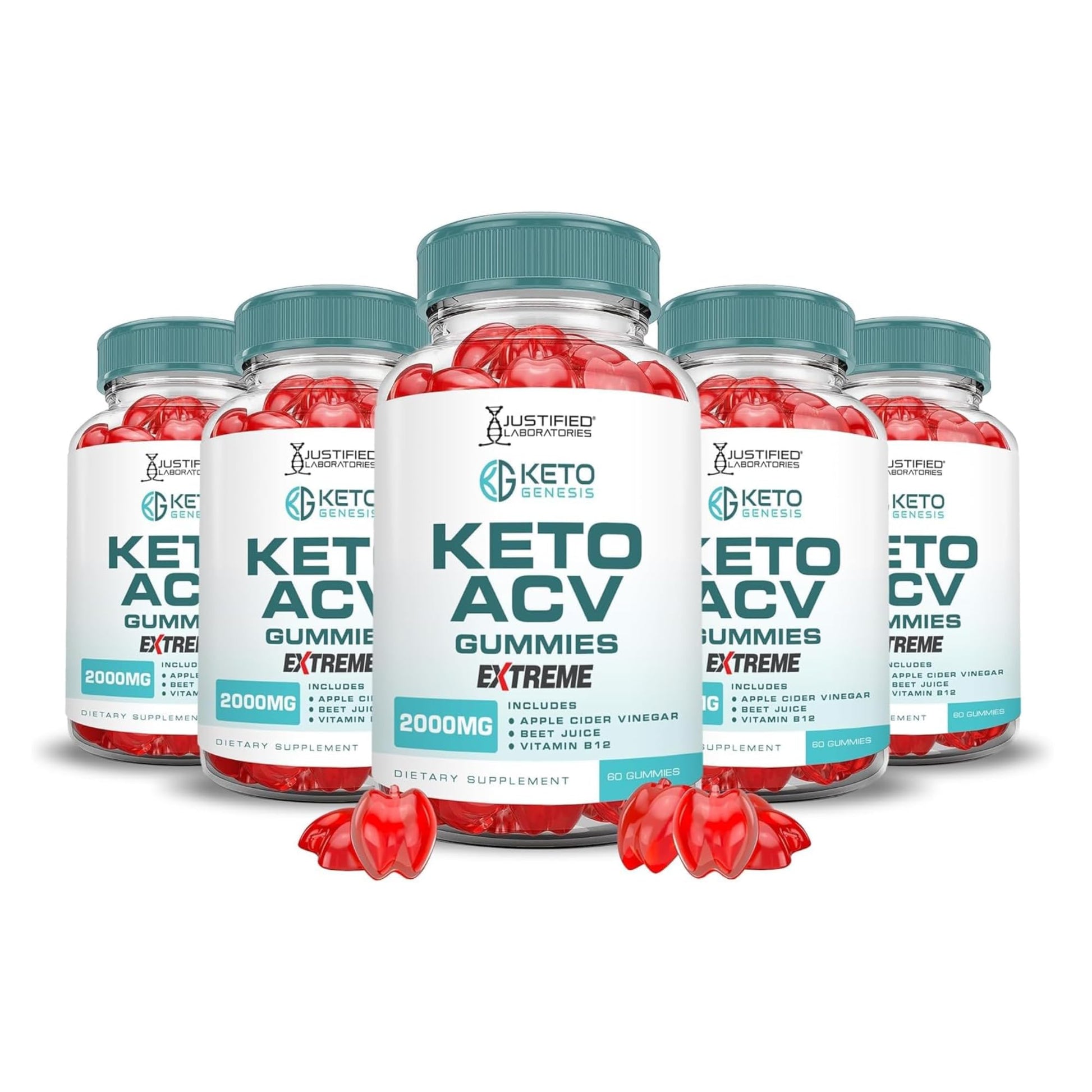 Justified Laboratories Keto Genesis Keto ACV Gummies Extreme 300 Count