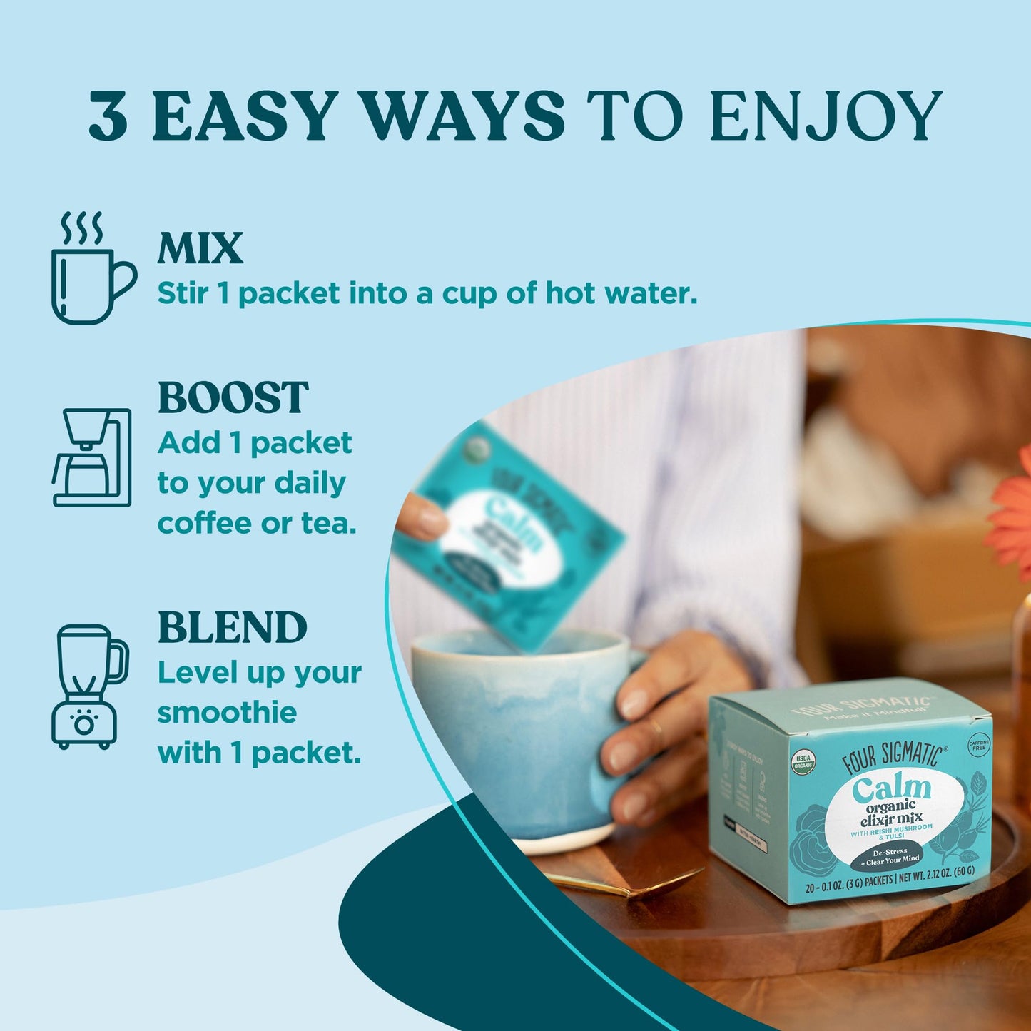 Four Sigma Foods Reishi Mushroom Elixir Powder 2.12 oz