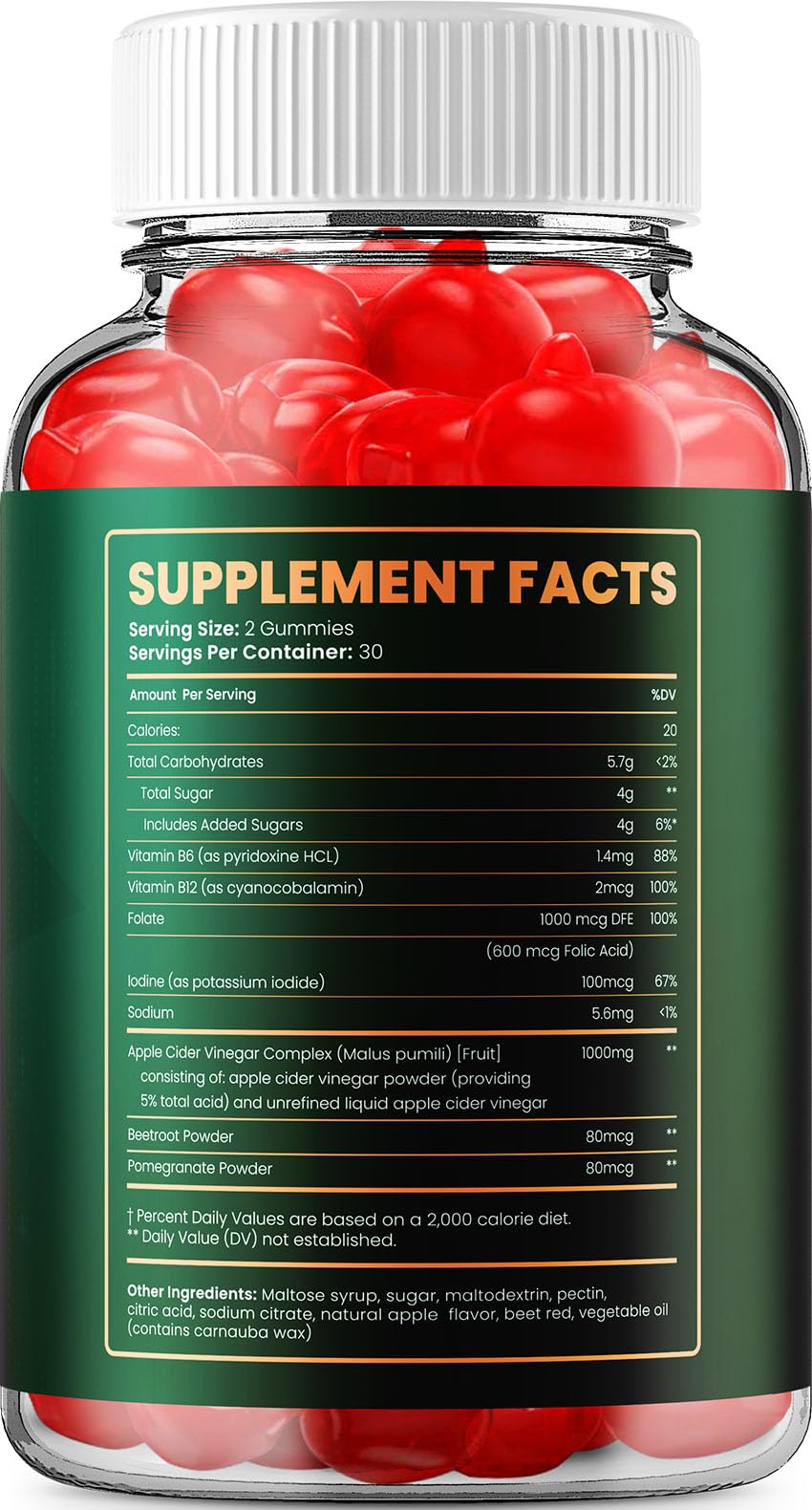 Indelo Leanzene ACV Gummies for Men and Women, 180 Gummies