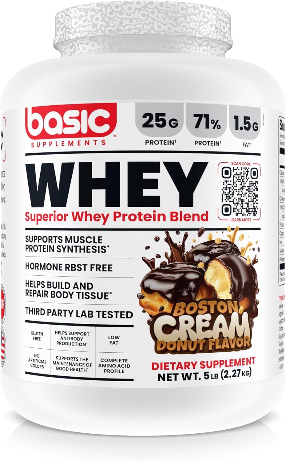 BASIC SUPPLEMENTS Whey Protein Powder, 80