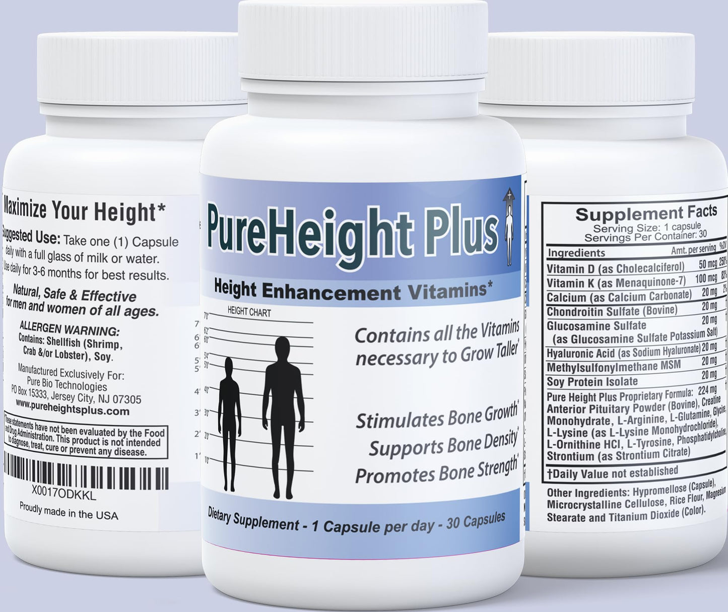 Pure BioTechnologies PureHeight Plus Capsule, 30 Count