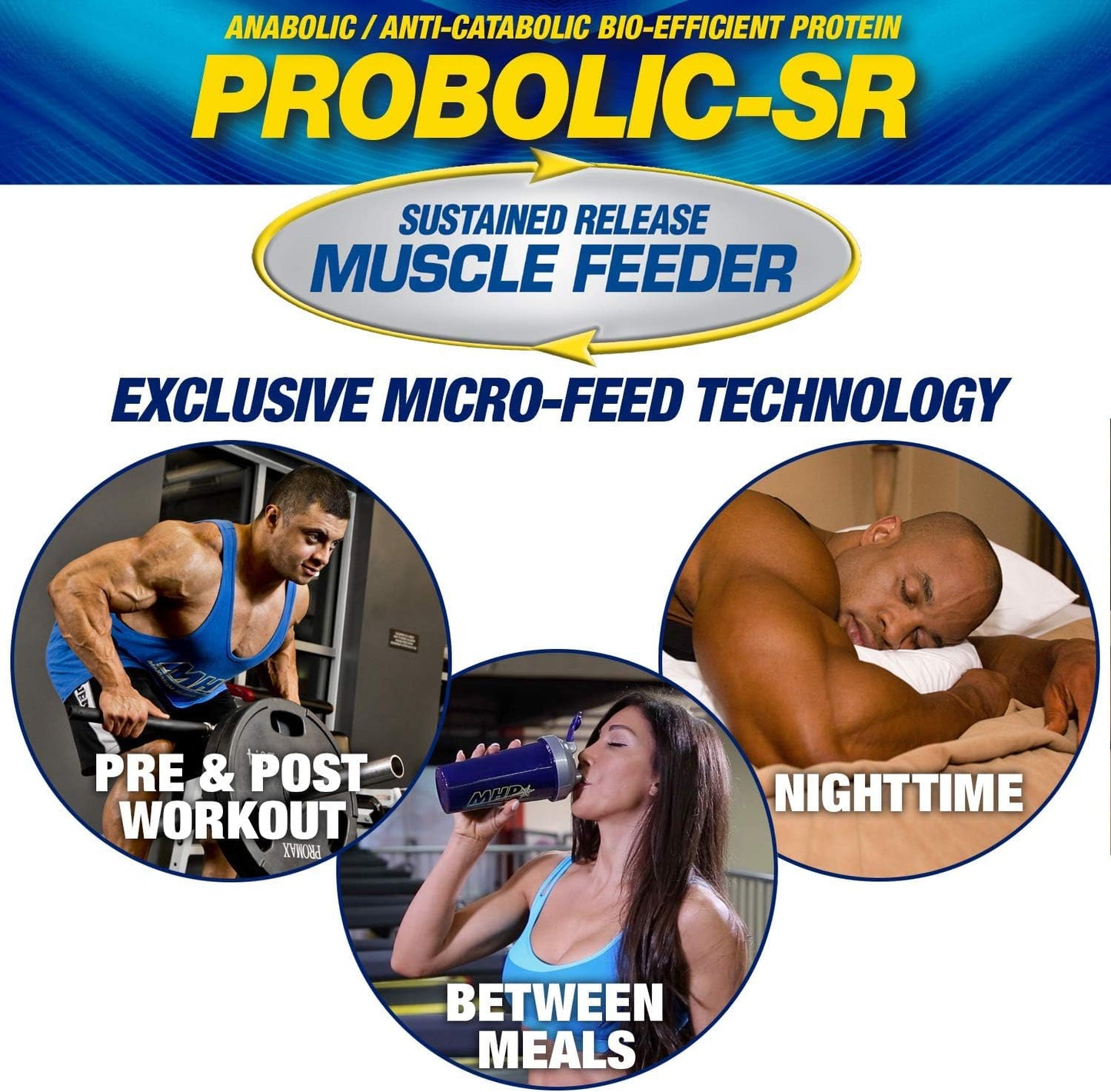 Maximum Human Performance Probolic-SR Sustained Release Protein Powder 4.21 lb Vanilla