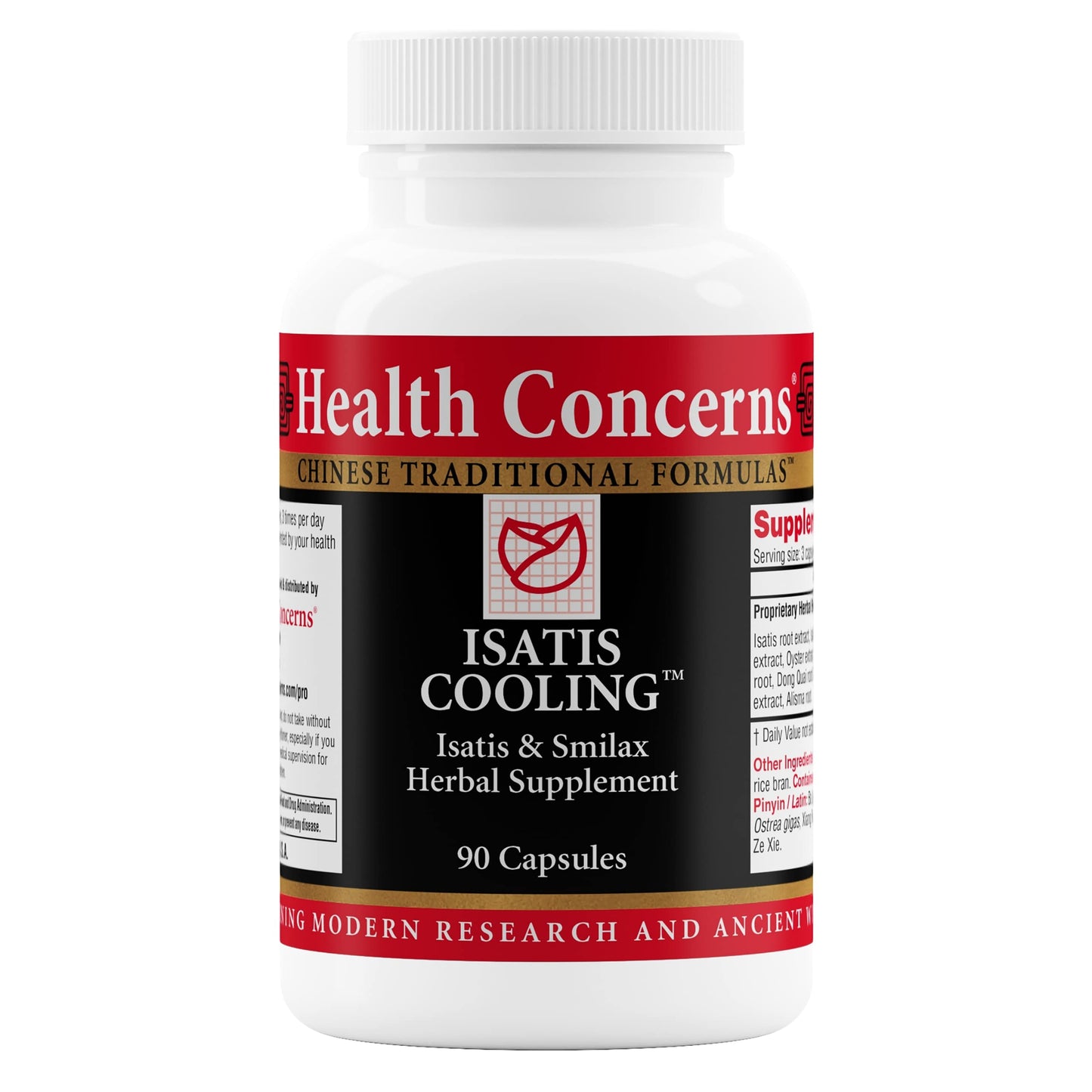 Health Concerns Isatis Cooling Immune & Inflammation Support, Gut Health, Intestinal Relief, Urinary Tract Cleanse & Detox 90 Capsules