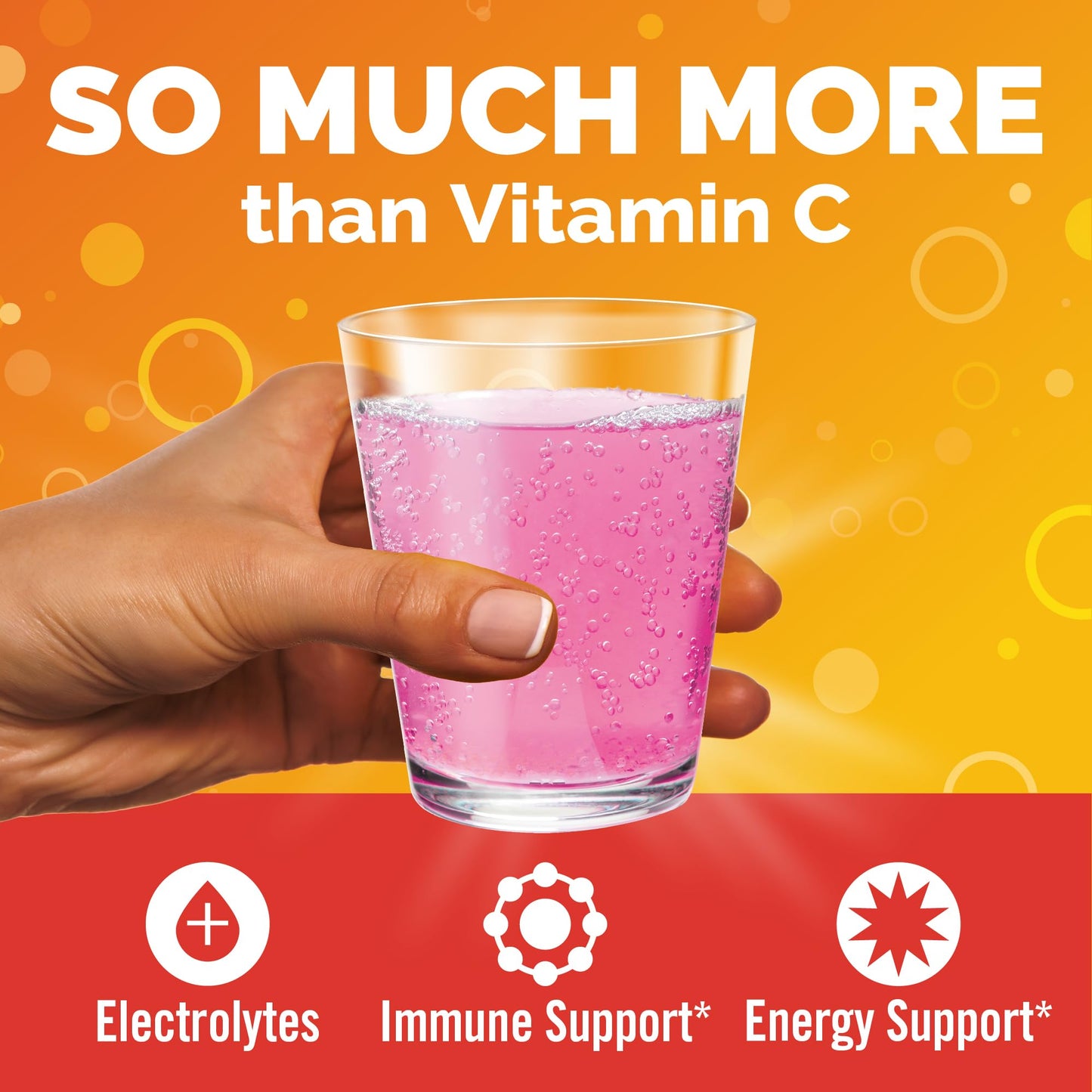 Emergen-C Vitamin C Powder 1000mg Immune Support Raspberry with Zinc, Manganese, 7 B Vitamins & Electrolytes, 9.6 oz