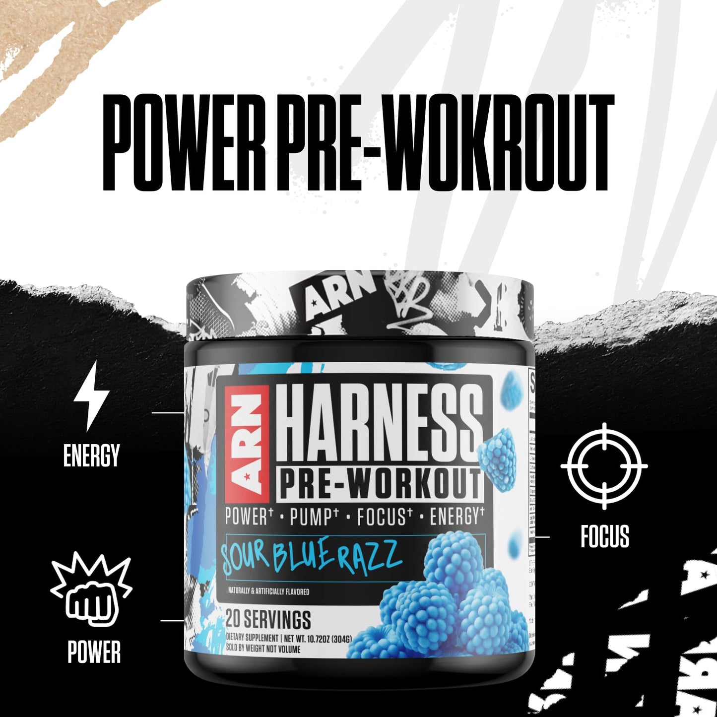 Arms Race Nutrition Harness Pre-Workout Powder 10.23 Ounce
