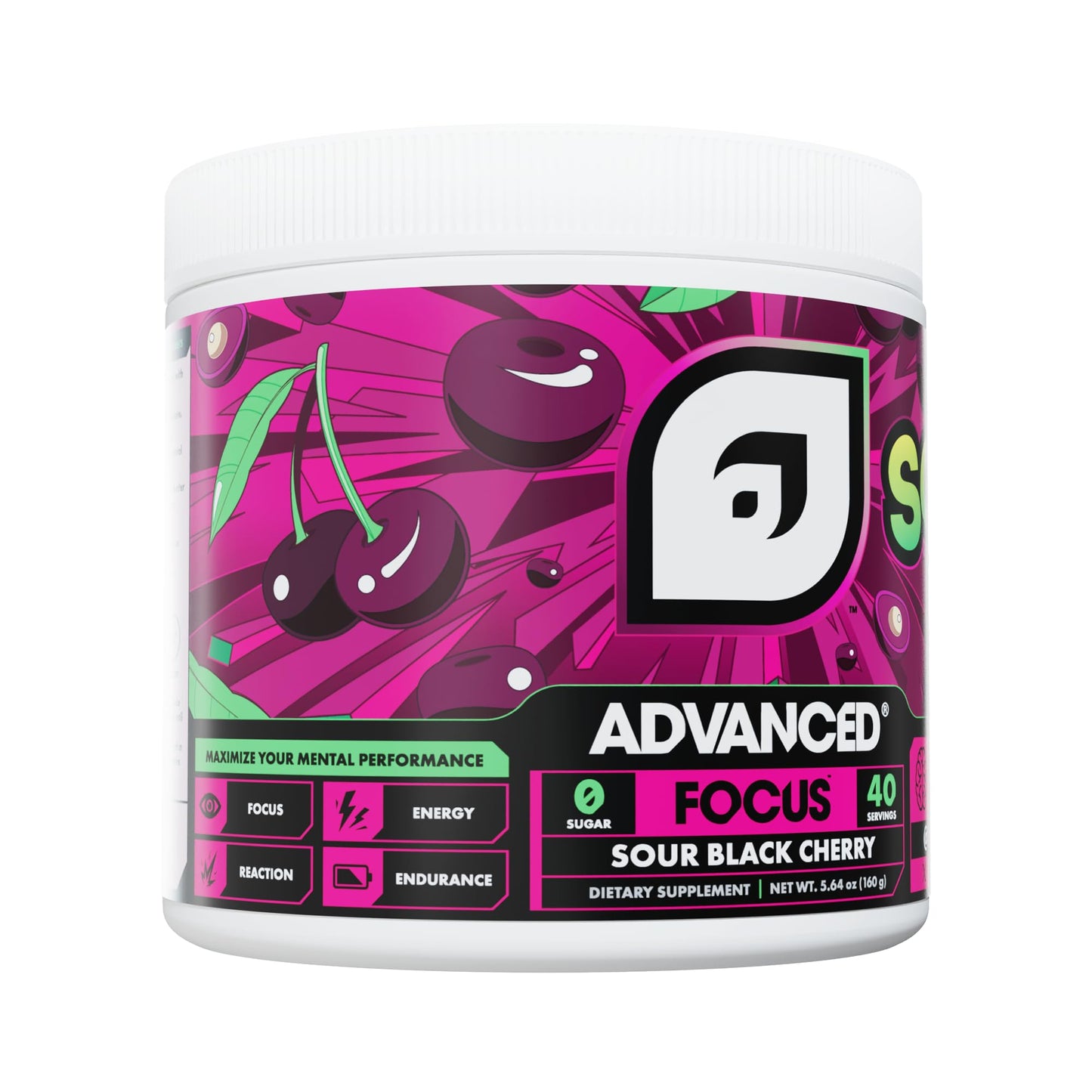 Advanced Focus Sour Black Cherry Powder 5.71 Ounce