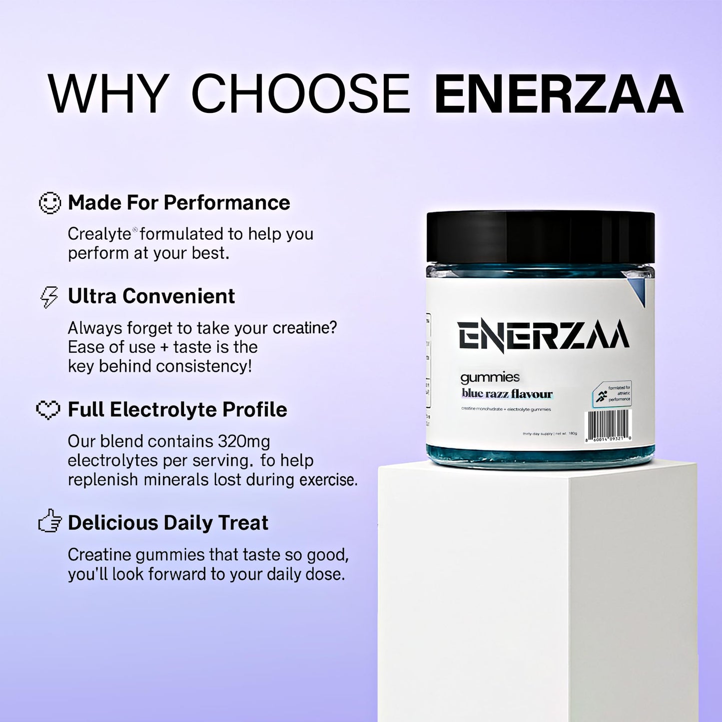 ENERZAA Creatine Complex Gummies, 60 Count