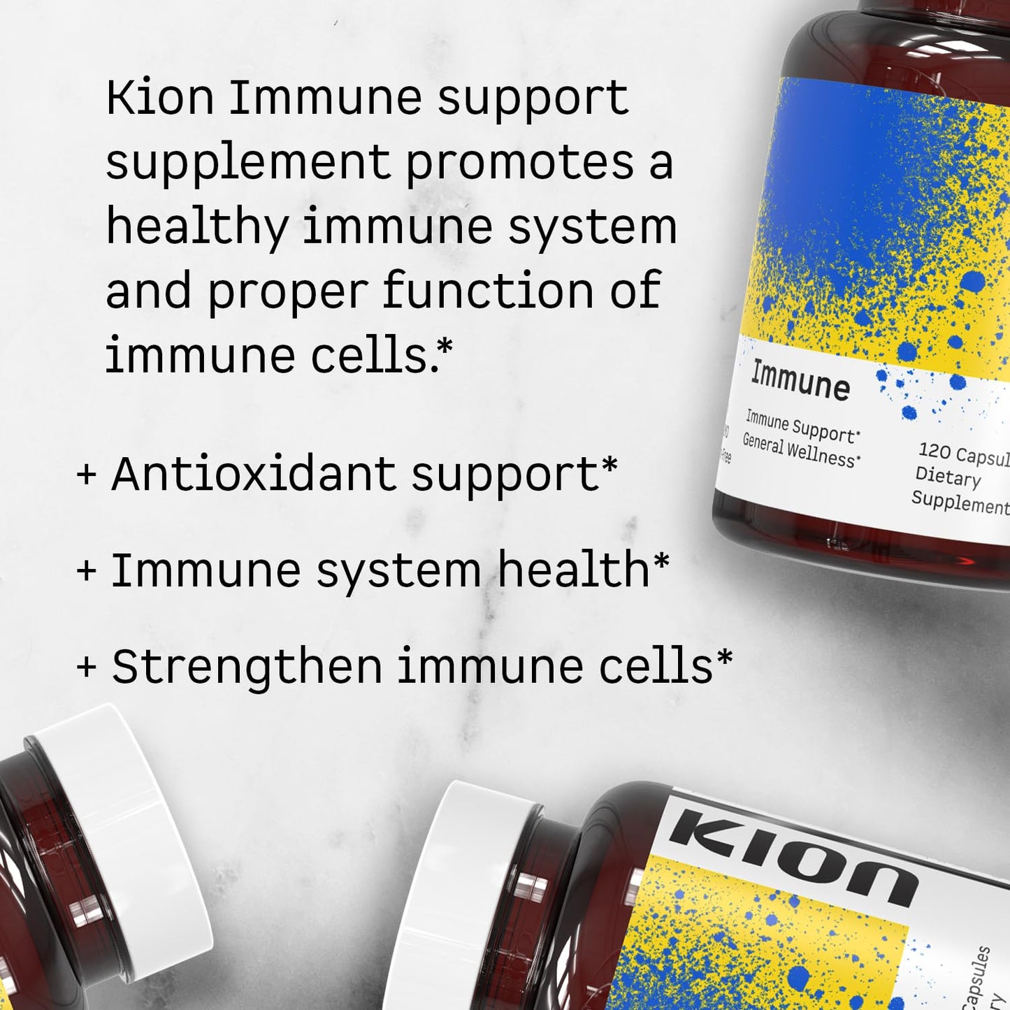 Kion Immune Vitamin C & Zinc Immune Support, 500mg Ascorbic Acid, Capsule, 120 Count