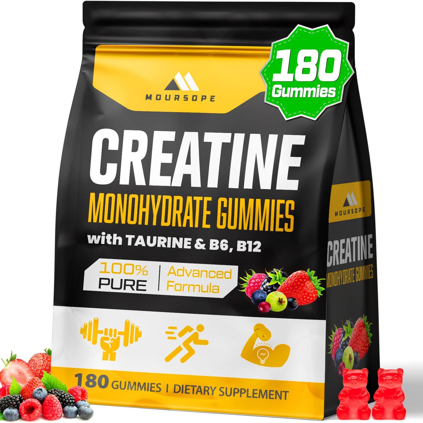 Moursope Creatine Monohydrate Gummies 180 Count