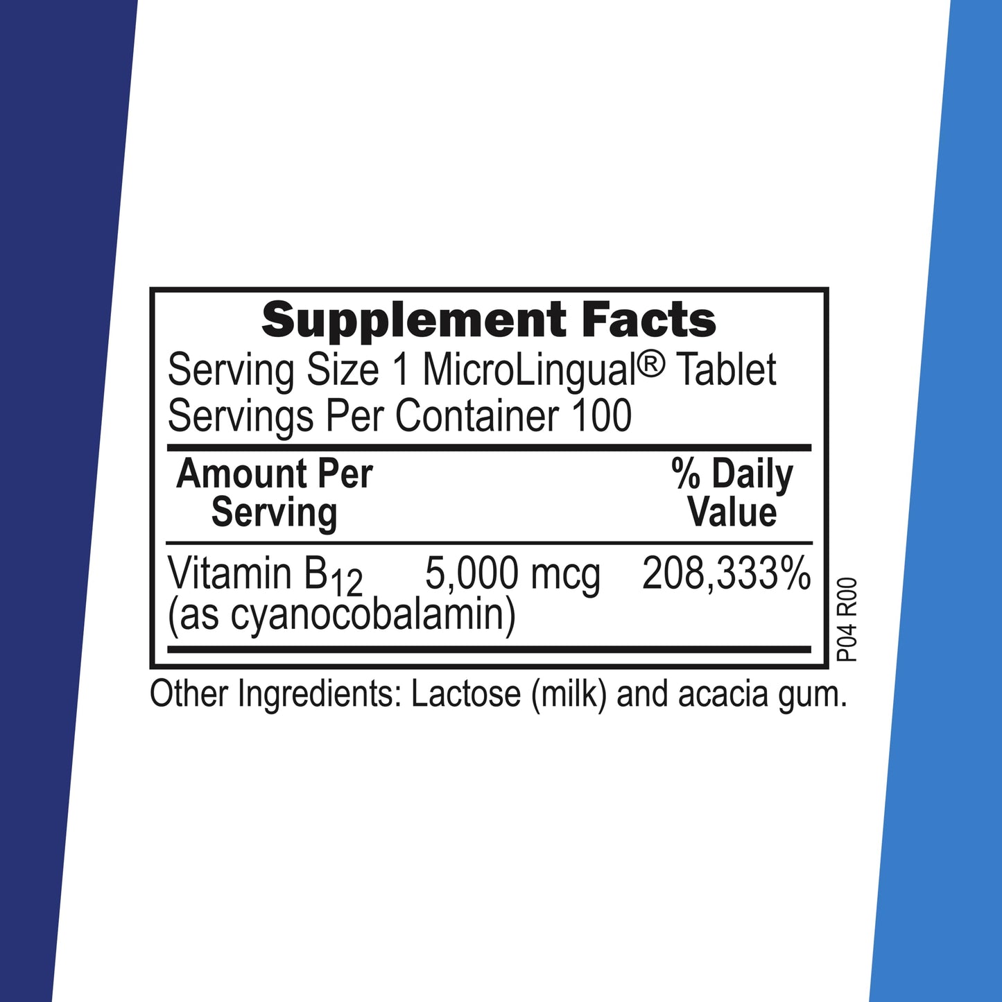 Superior Source No Shot Vitamin B-12 Cyanocobalamin 5000 mcg Tablets, 100 Count