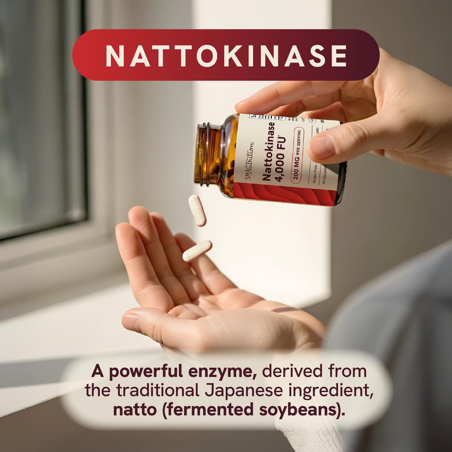 SMNutrition Nattokinase Supplement 4000 FU Capsule, 60 Capsules