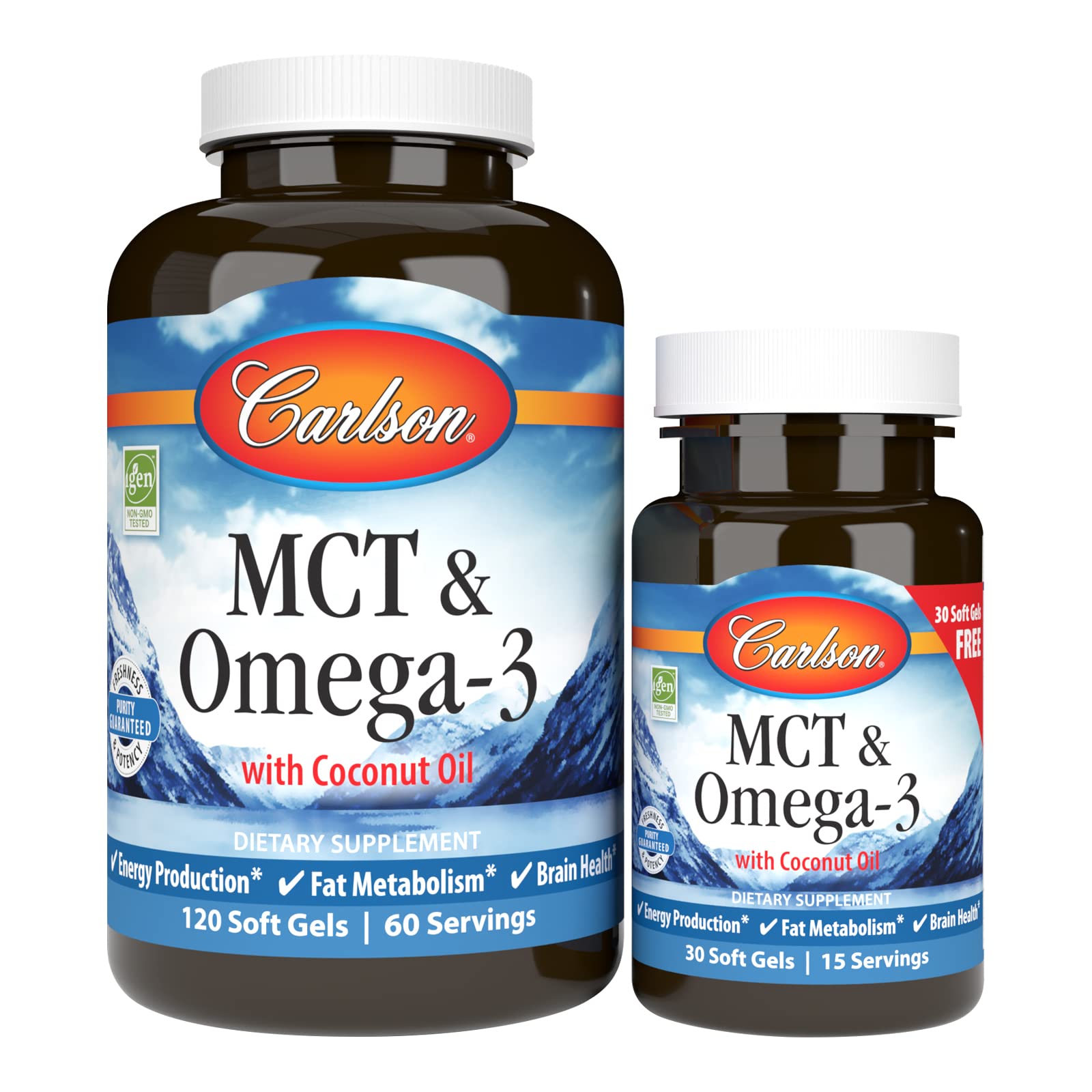 Carlson MCT & Omega-3 Softgels 150 Count