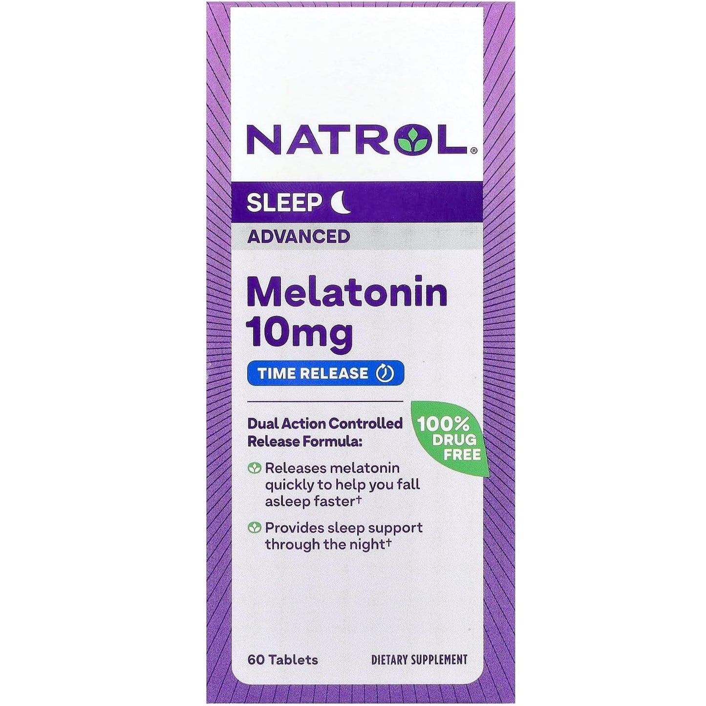 Natrol Advanced Sleep Melatonin Tablets, Maximum Strength 10 mg, 180 Tablets