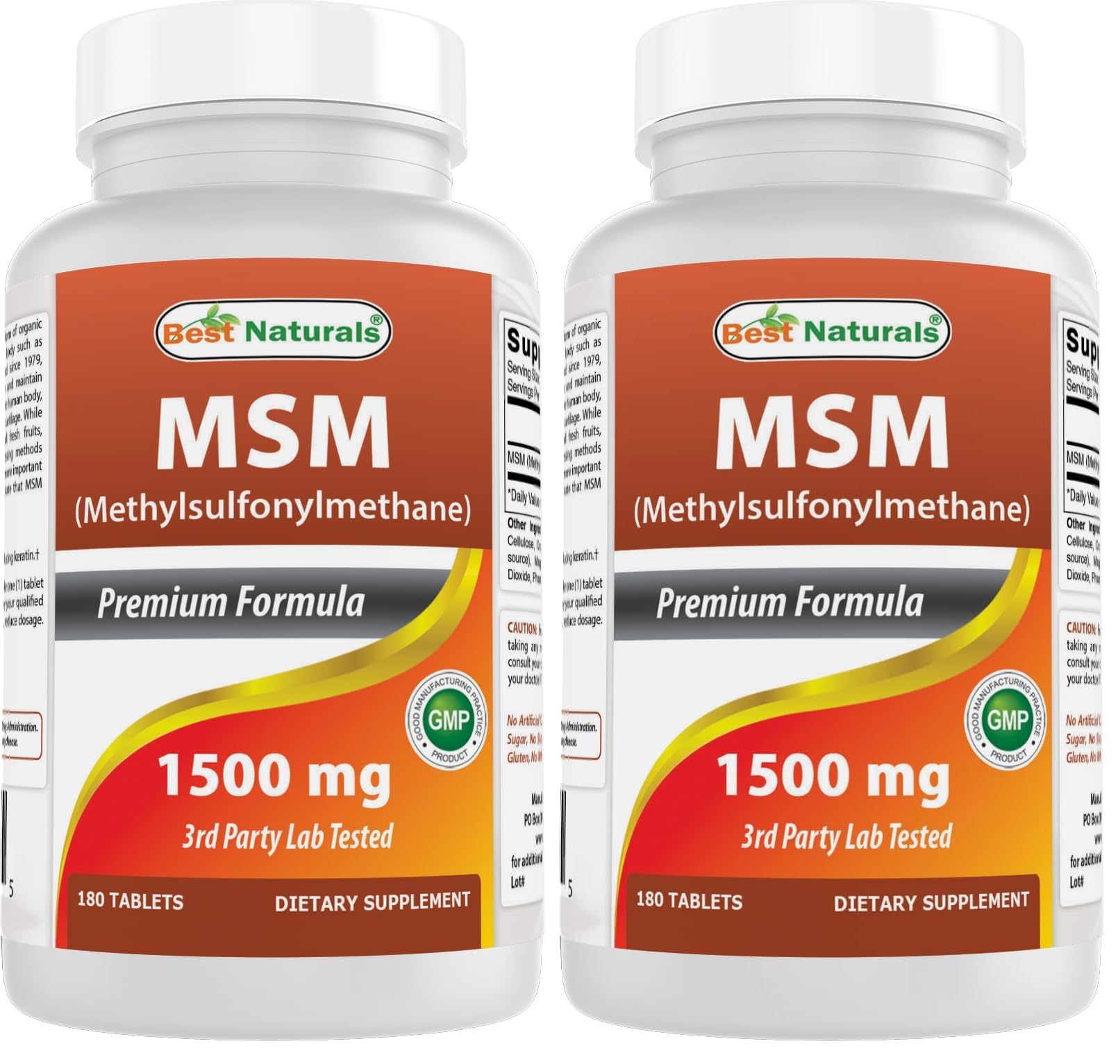Best Naturals MSM 1500 mg Tablets, 360 Tablets