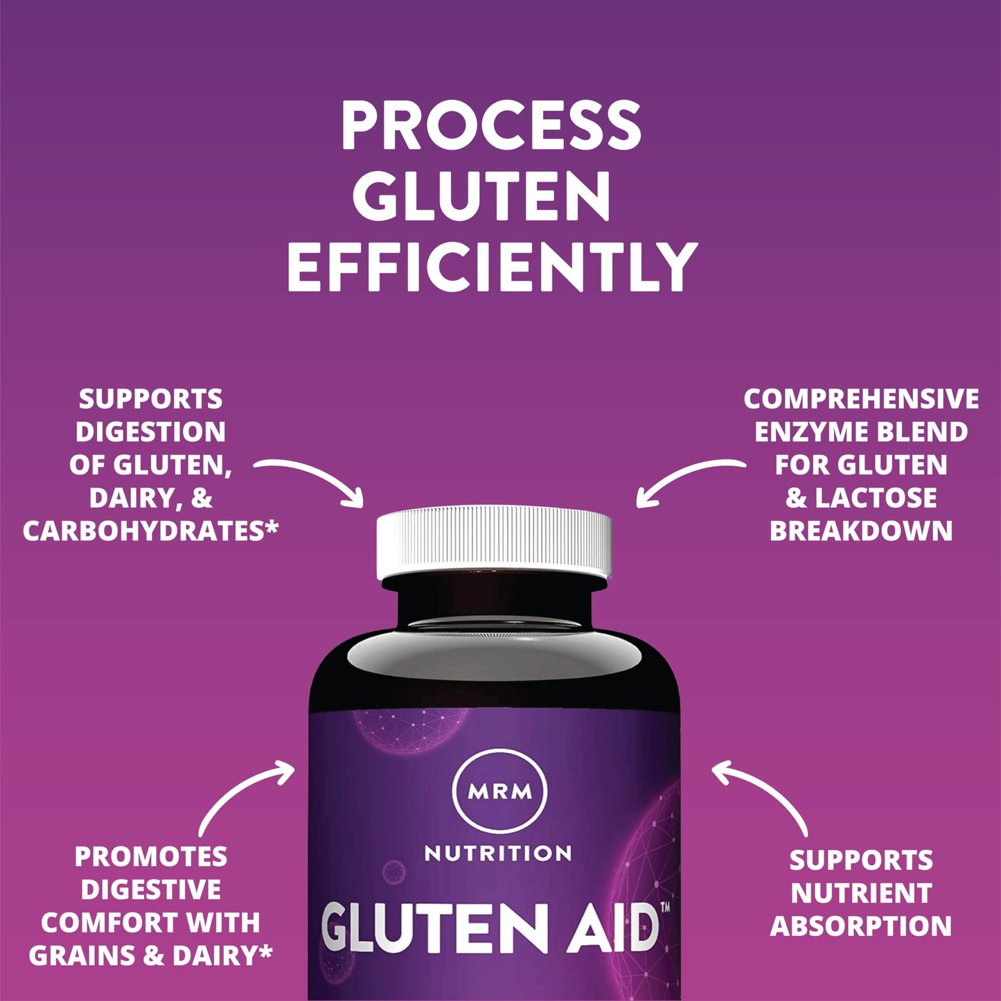 MRM Gluten-Aid Digestive Enzymes 60 Capsules