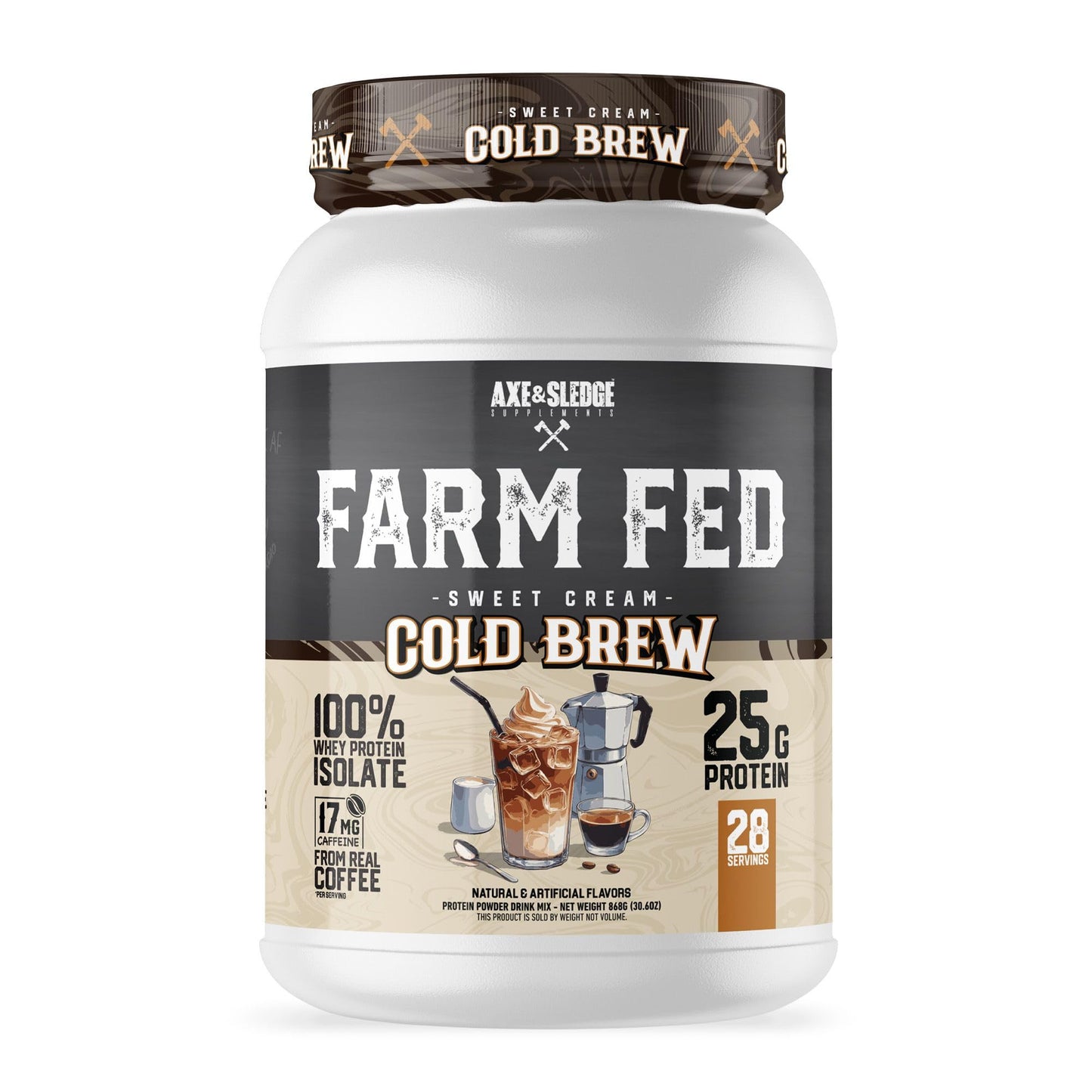 Axe & Sledge Farm Fed 100% Whey Protein Isolate Powder 7.05 oz