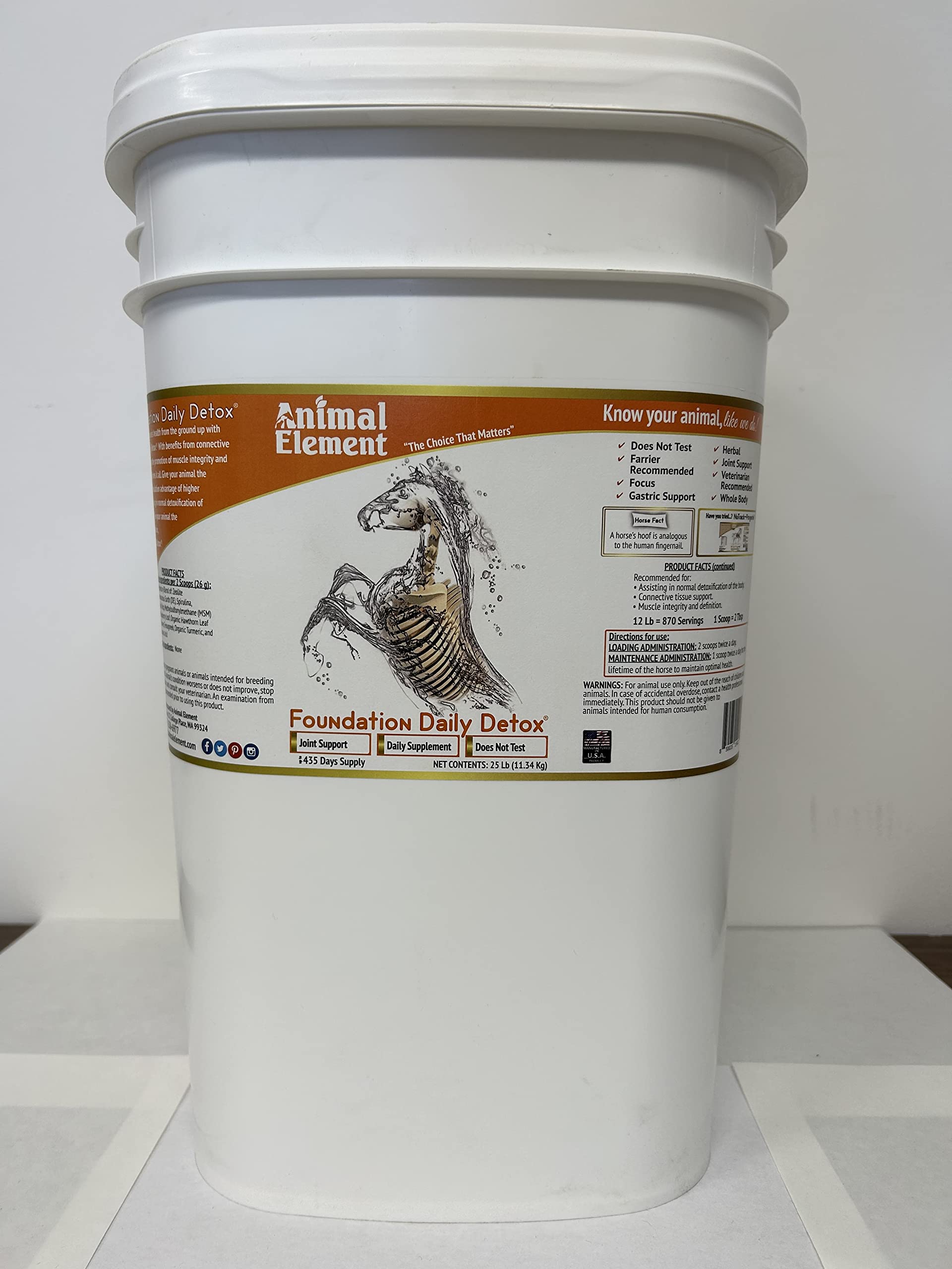 Animal Element Foundation Daily Detox Powder 25 lb