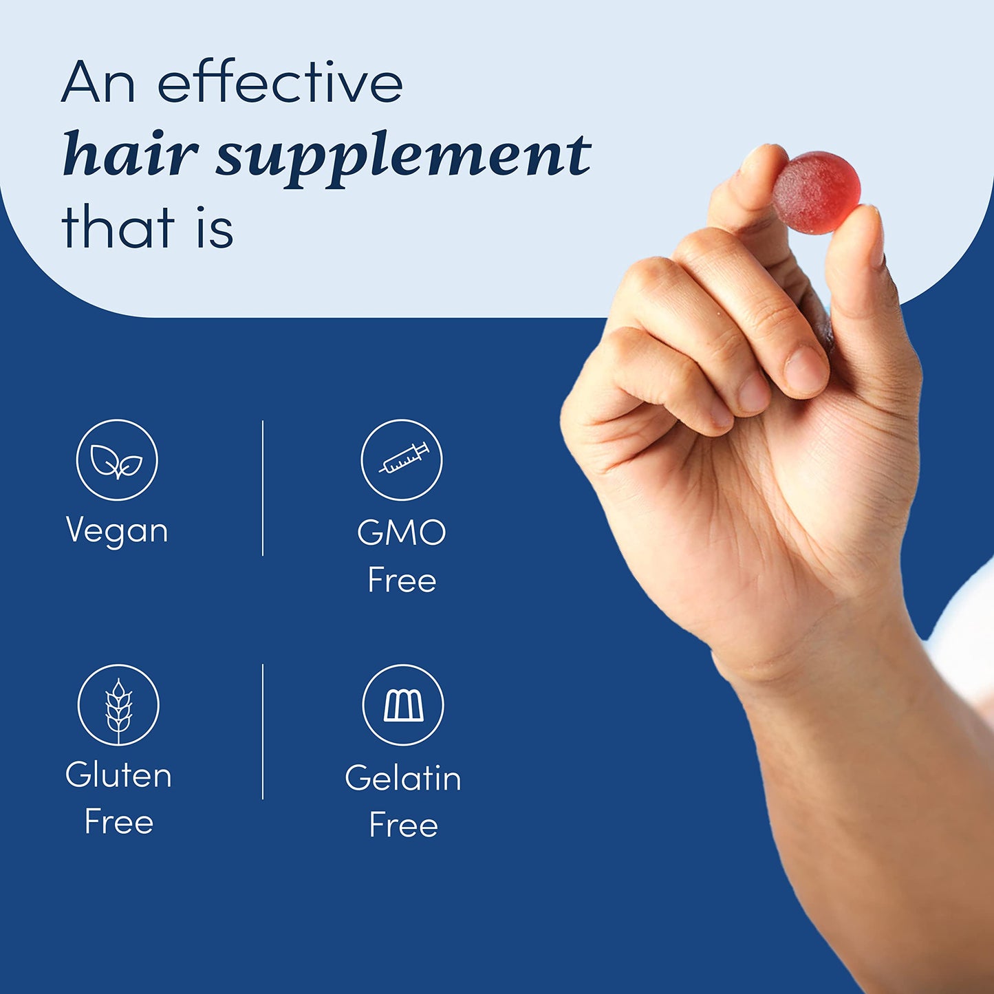 Man Matters Biotin Hair Gummies for Men Chewable, 60-count