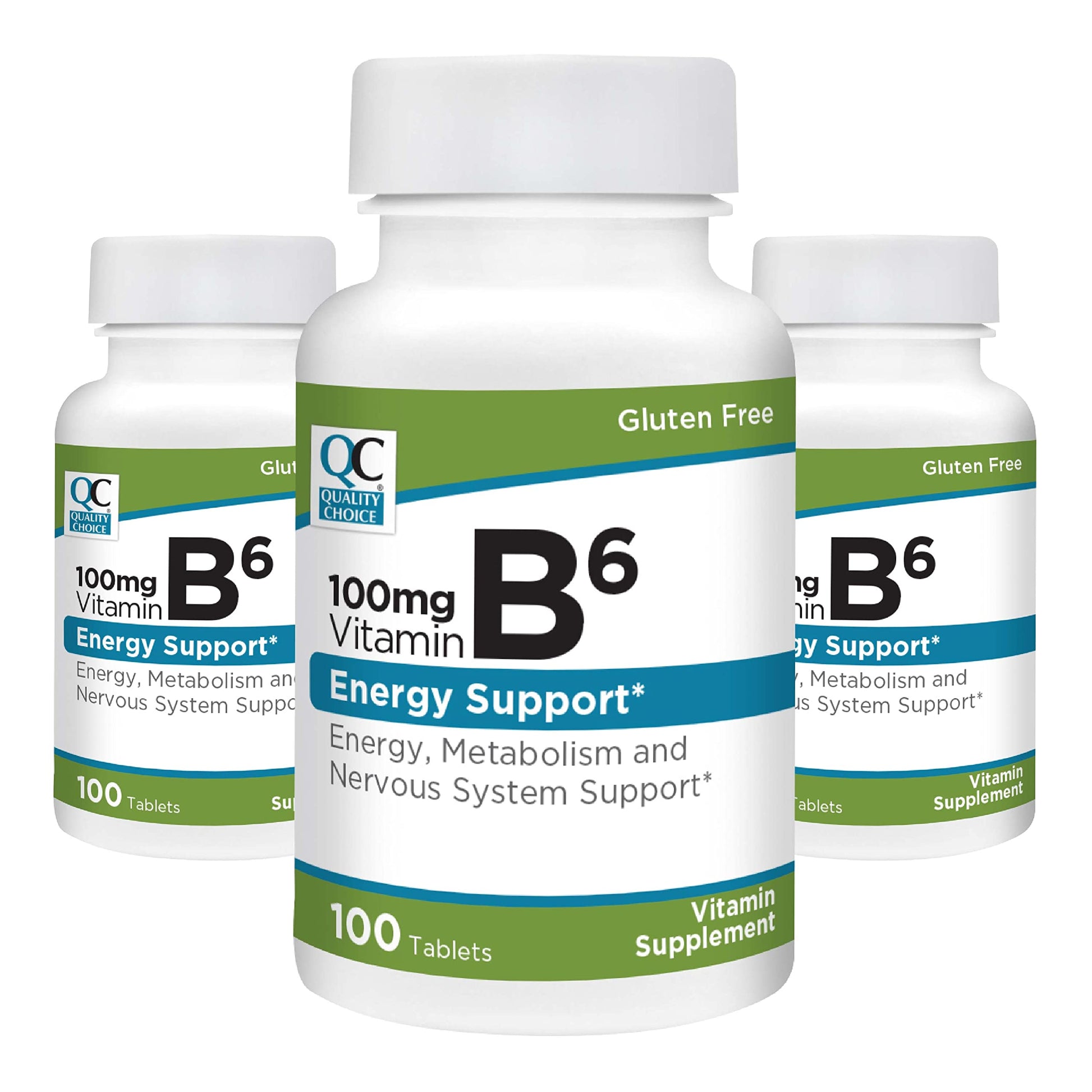 Quality Choice Vitamin B6 100mg Tablet, 300 Tablets