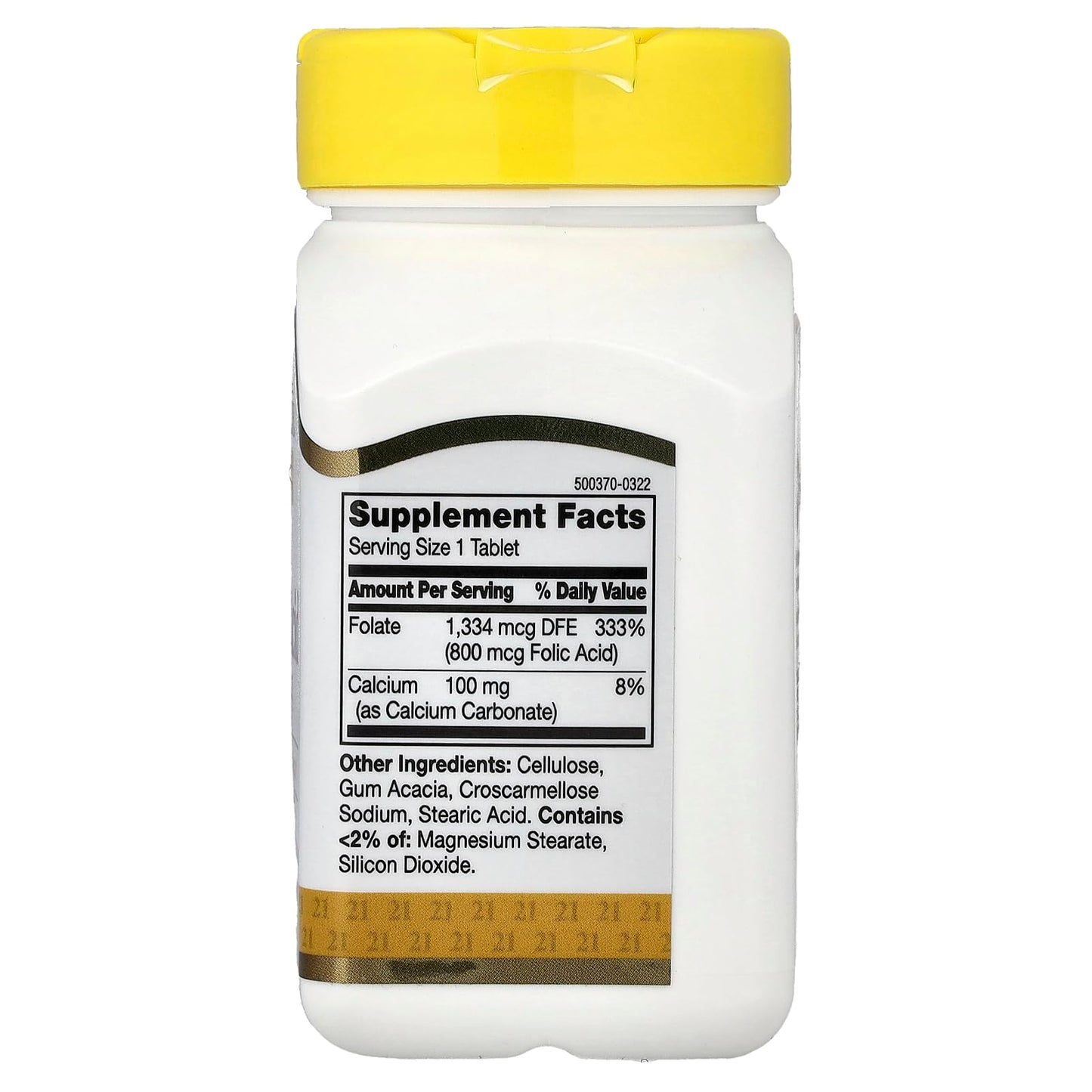 21st Century Folic Acid 800mcg Tablets 180 Count