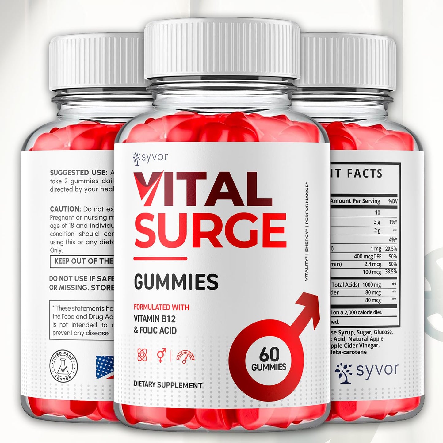 Syvor Vital Surge Detox Gummies, 60 Count