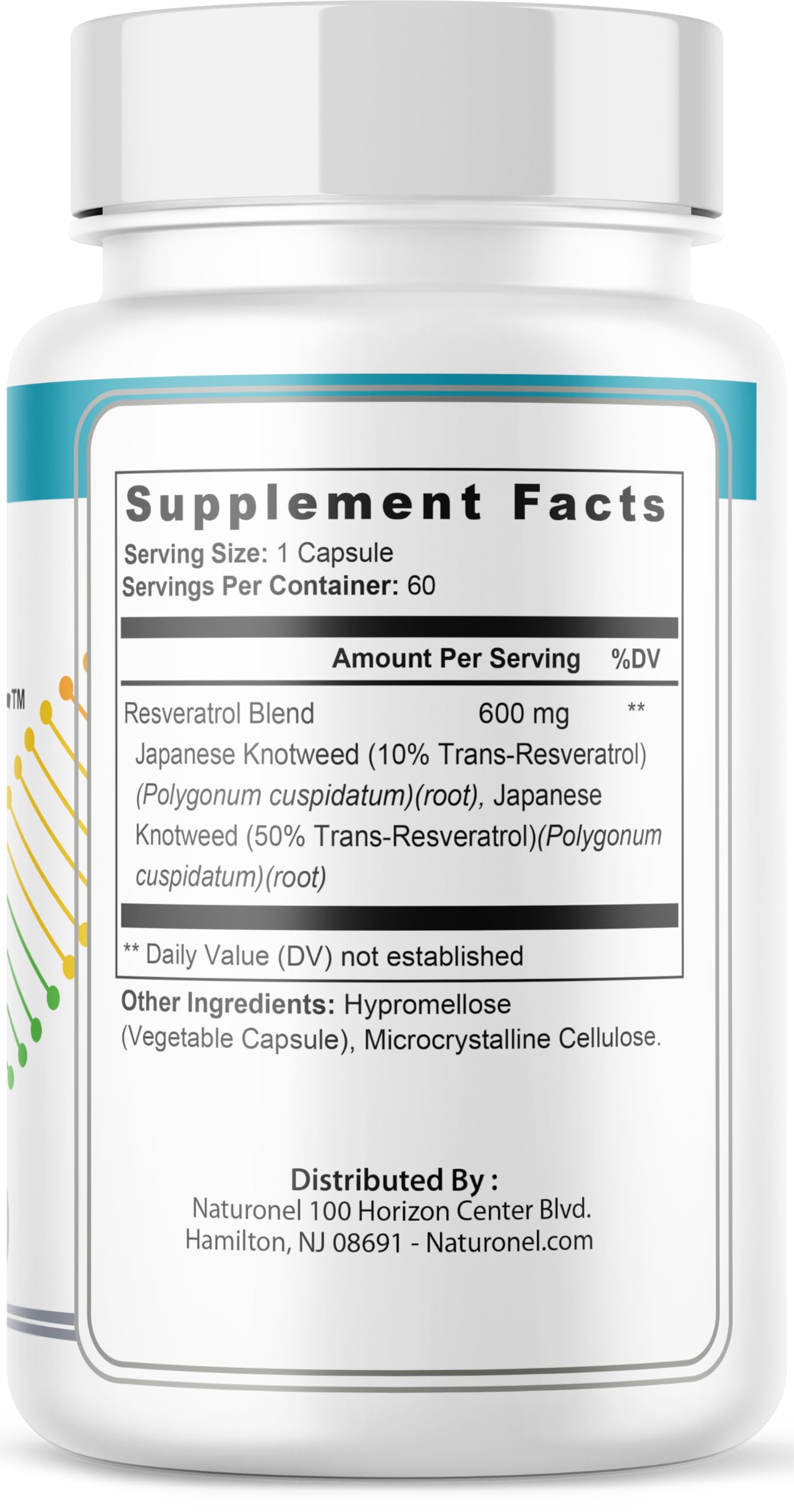 Naturonel Rejuvenateur Premium Resveratrol Complex with Japanese Knotweed Extract Trans-Resveratrol 60 Capsules