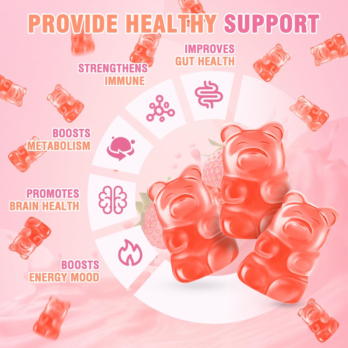 WyuuKi Collagen Gummies Strawberry 180 Count