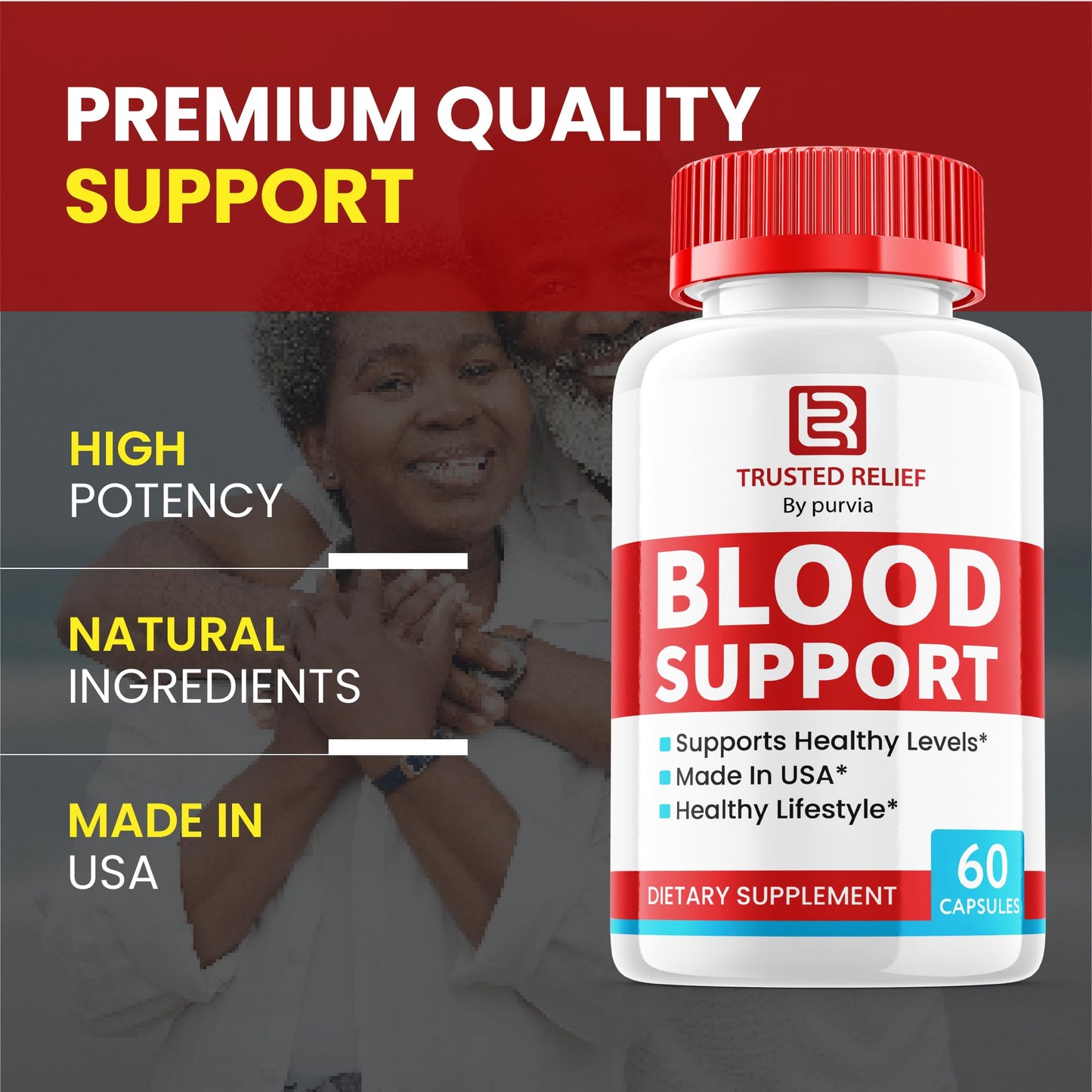 Purvia Trusted Relief Blood Support Capsules, 180 Capsules