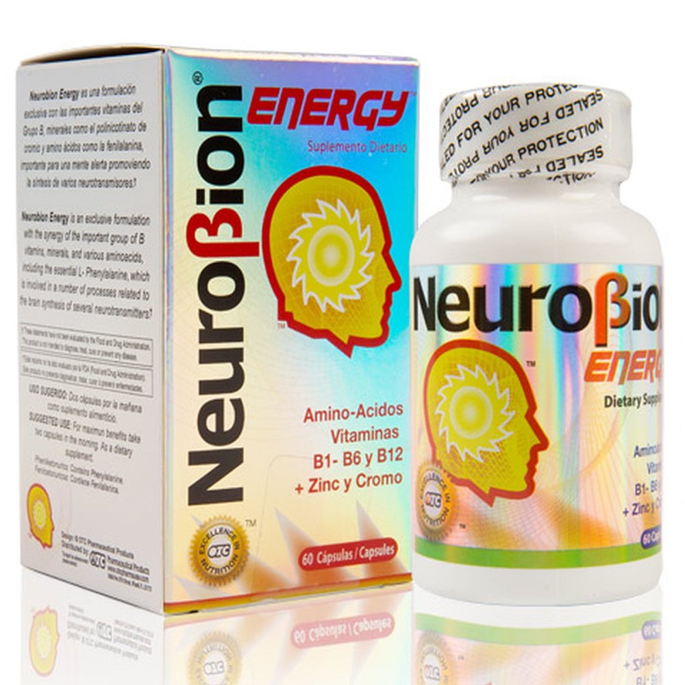 Neurobion Energy + High Potency B-Vitamin Dietary Supplement with Zinc Tablets, 1 Count