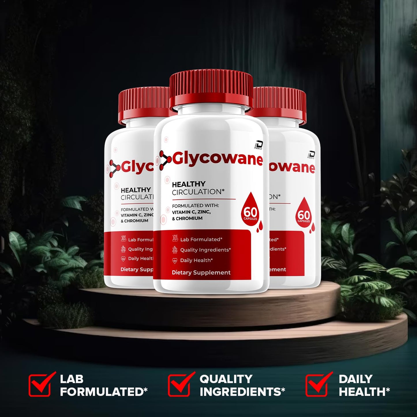 Indelo Glyco Wane Advanced Supplement, 120 Capsules